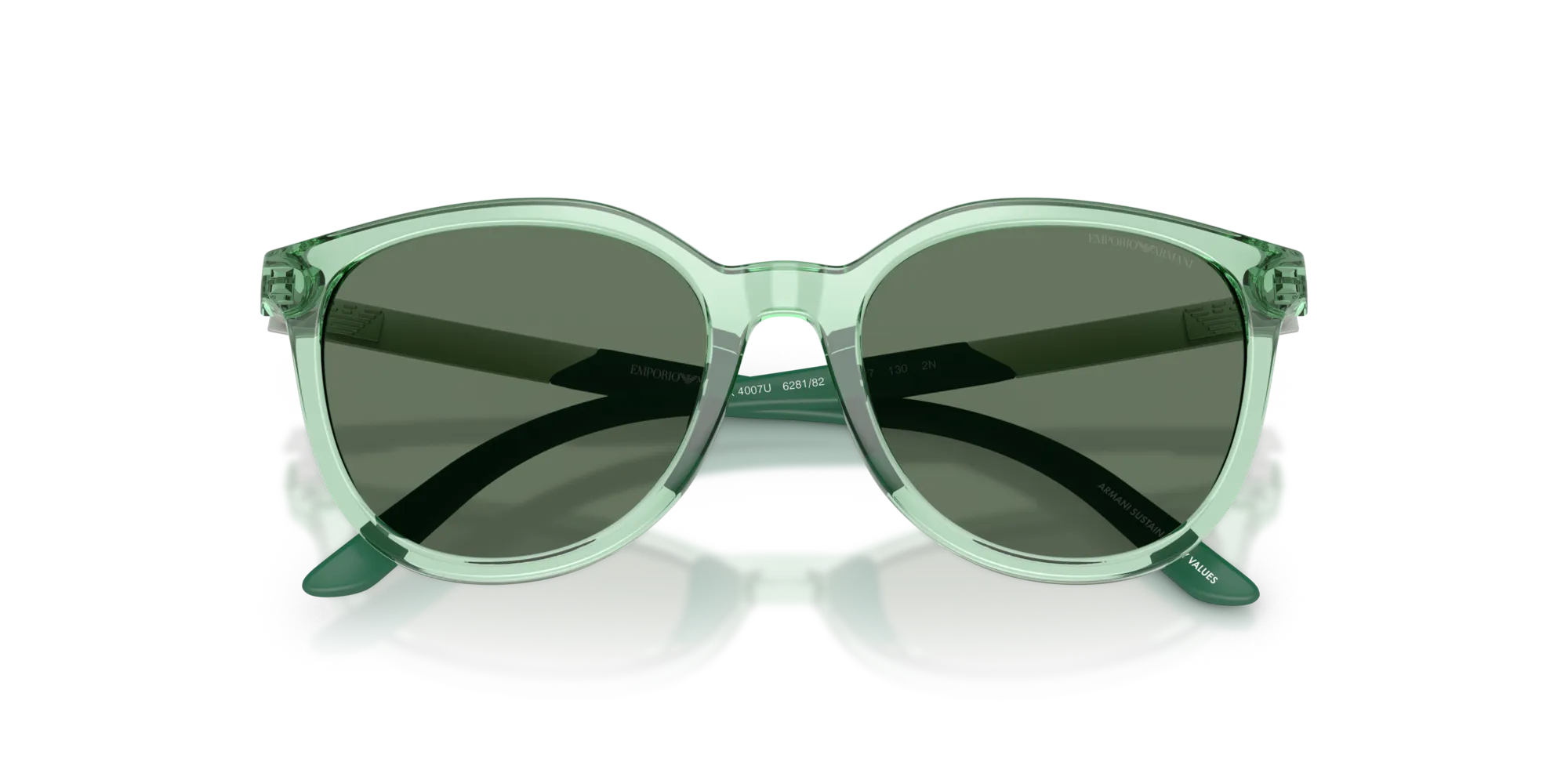 Emporio Armani EK4007U 628182 Occhiali da sole bambino Iniettato Verde Verde Cat Eye Normale - immagine 2