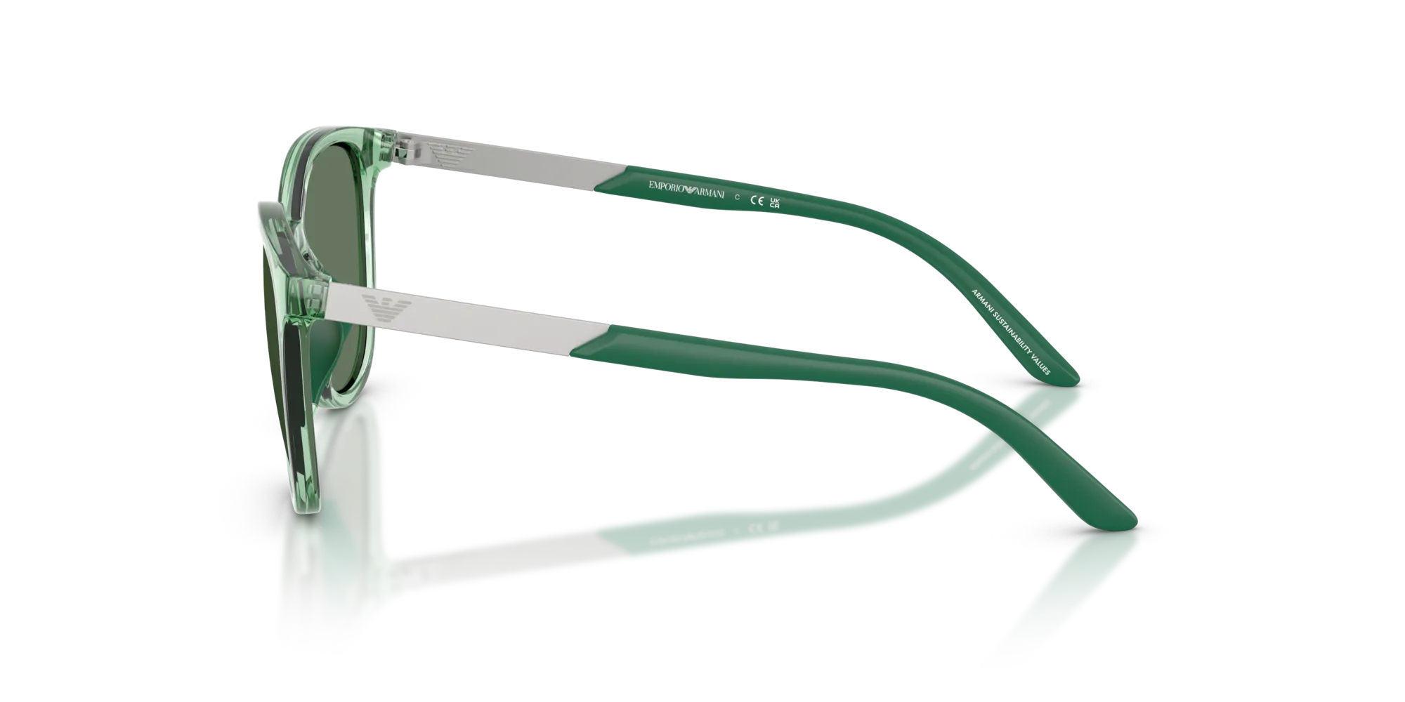 Emporio Armani EK4007U 628182 Occhiali da sole bambino Iniettato Verde Verde Cat Eye Normale - immagine 4
