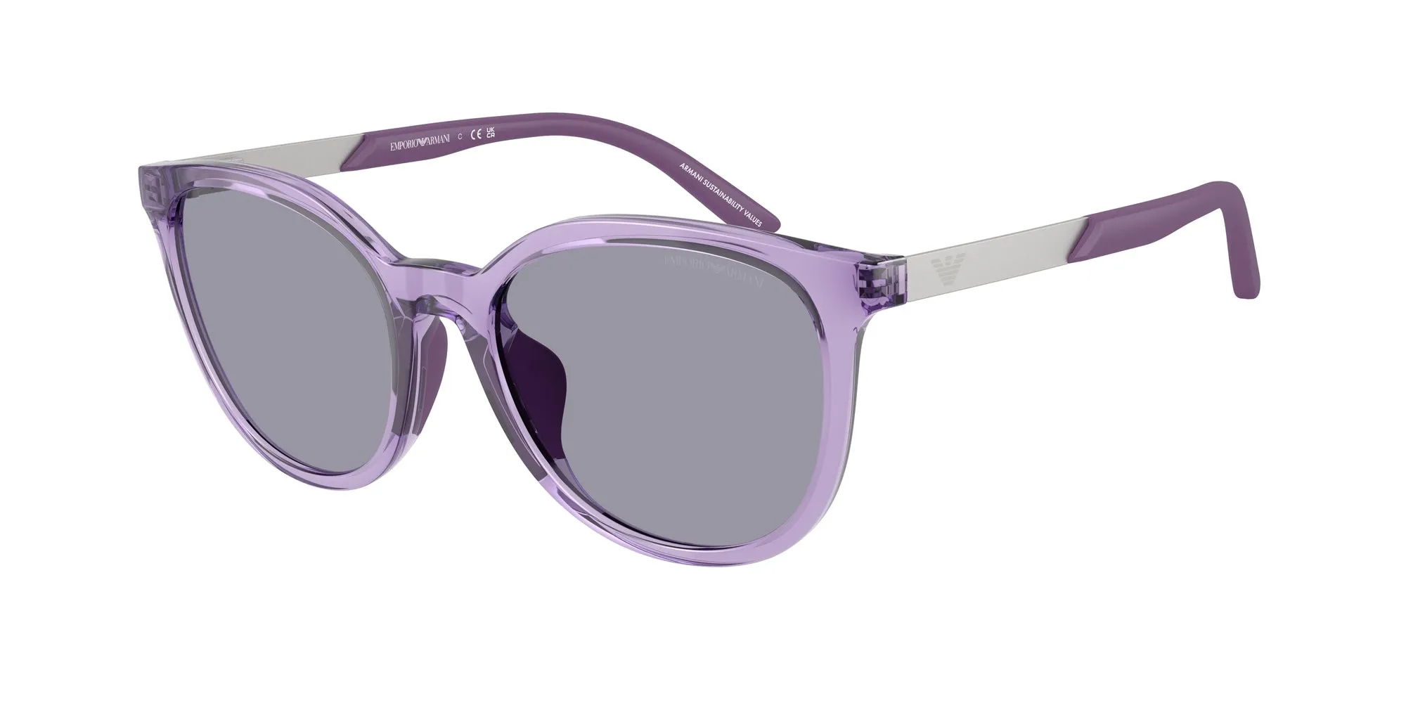 Emporio Armani EK4007U 628080 Occhiali da sole Iniettato Viola Blu Cat Eye Normale - immagine 1