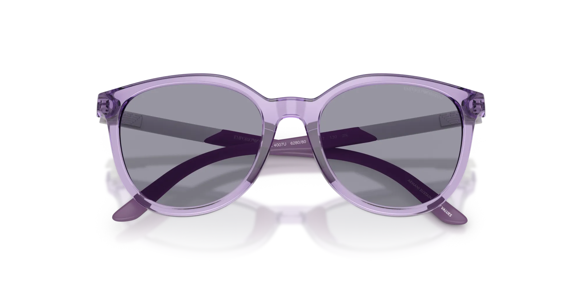 Emporio Armani EK4007U 628080 Occhiali da sole Iniettato Viola Blu Cat Eye Normale - immagine 2