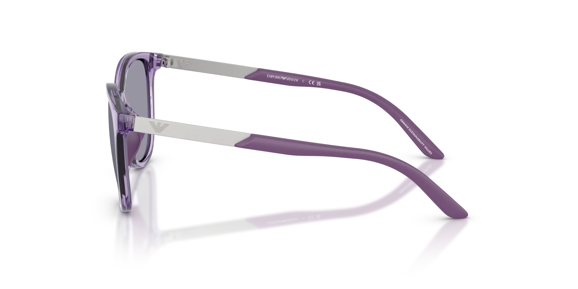 Emporio Armani EK4007U 628080 Occhiali da sole Iniettato Viola Blu Cat Eye Normale - immagine 4