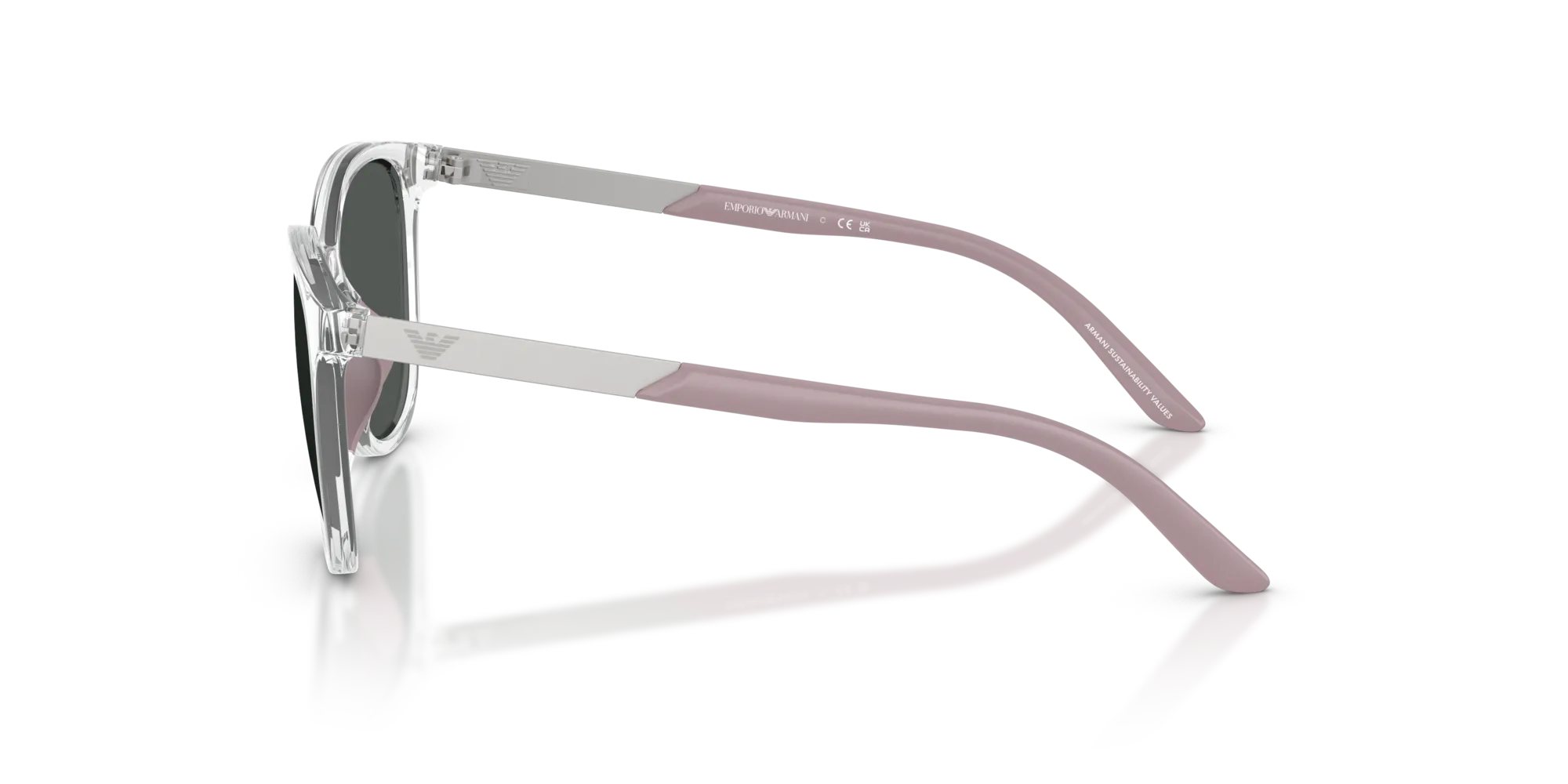 Emporio Armani EK4007U 589387 Occhiali da sole Iniettato Trasparente Grigio Cat Eye Normale - immagine 4
