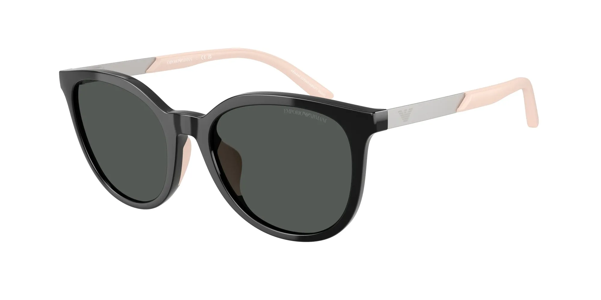 Emporio Armani EK4007U 501787 Occhiali da sole bambino Iniettato Nero Grigio Cat Eye Normale - immagine 1