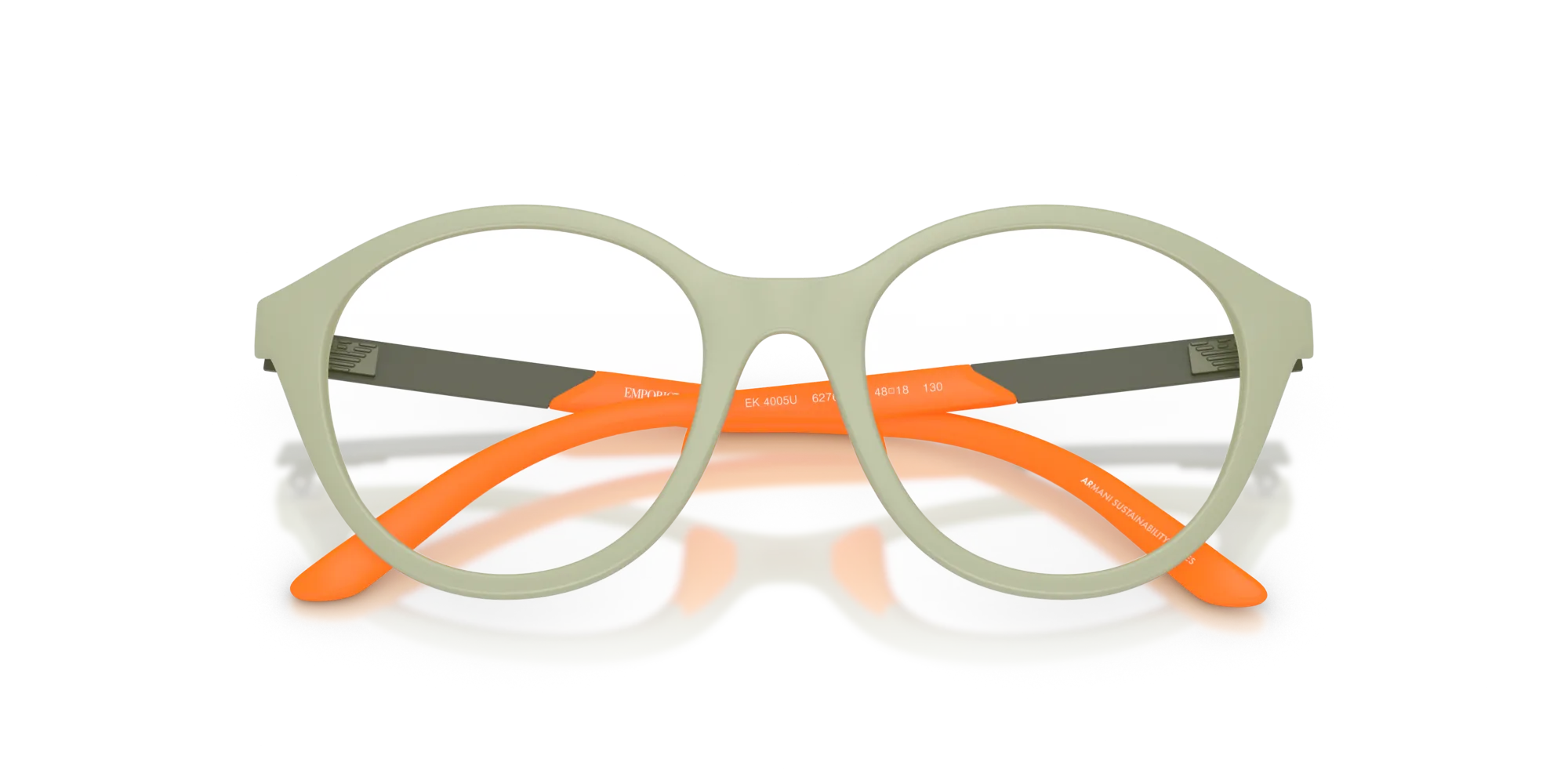 Emporio Armani EK4005U 62761W Occhiali da sole Iniettato Verde Trasparente Rotonda Normale - immagine 2