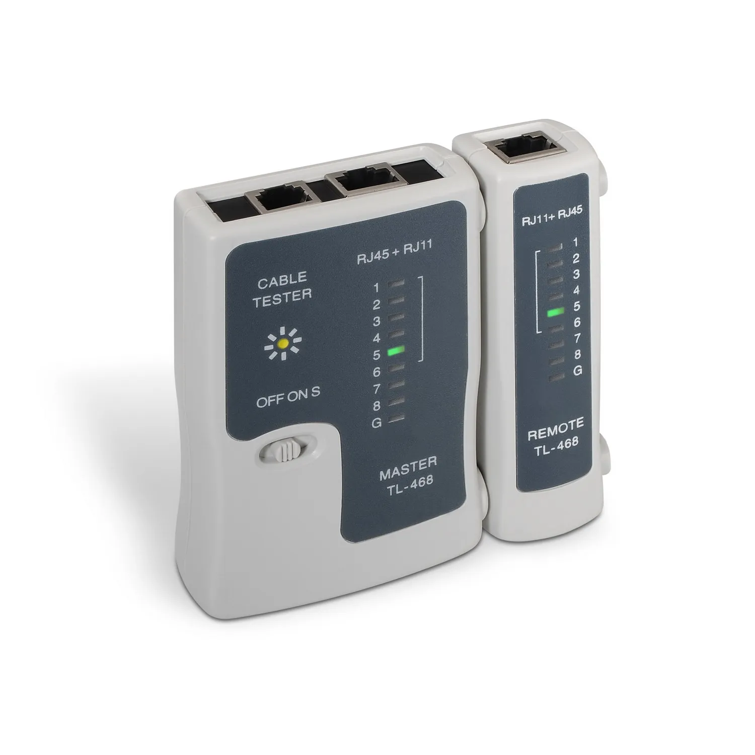 AISENS A142-0312 tester per cavo di rete Tester per cavi UTP/STP Grigio - immagine 1