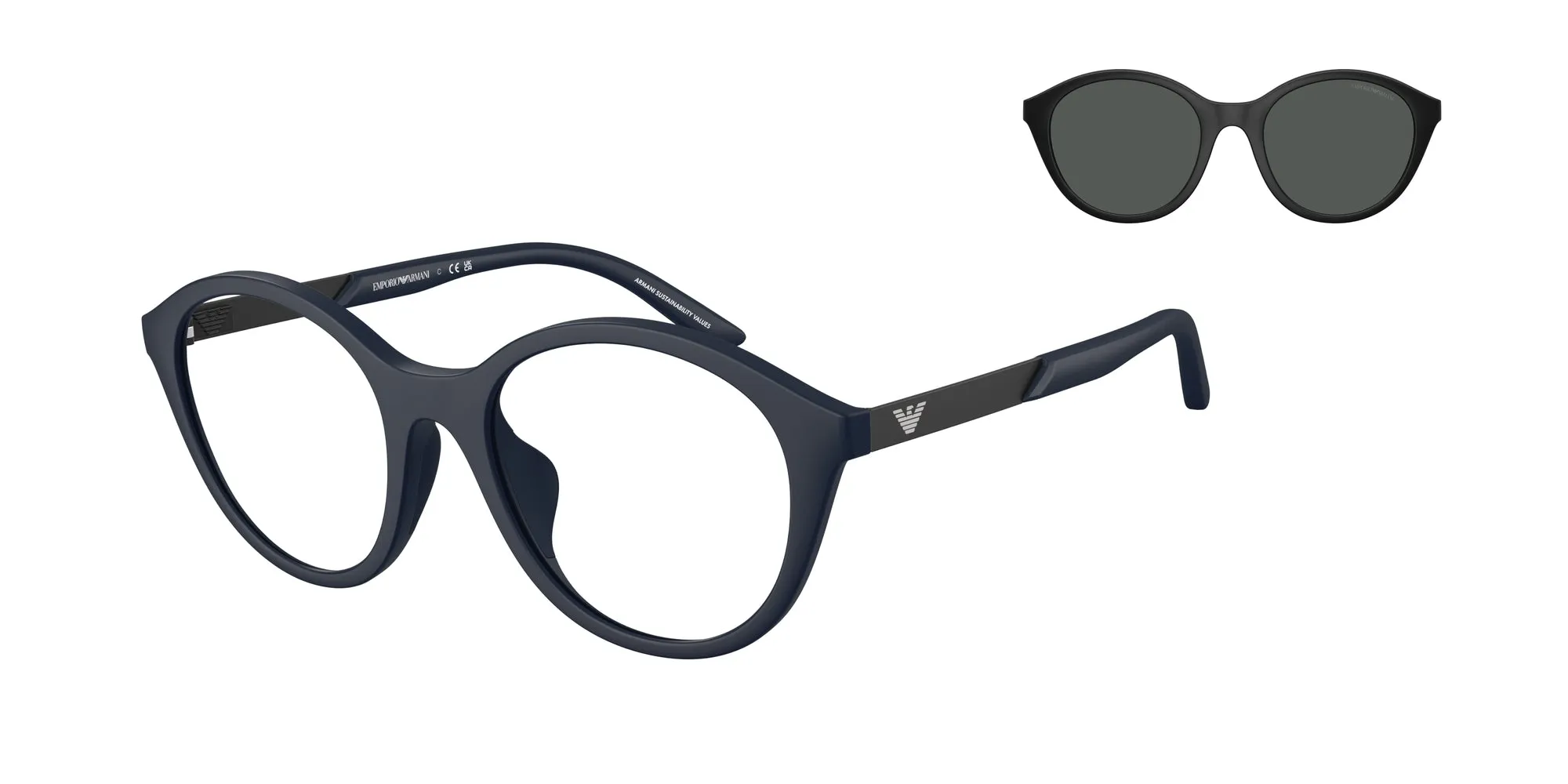 Emporio Armani EK4005U 50881W Occhiali da sole bambino Iniettato Blu Trasparente Rotonda Normale - immagine 1