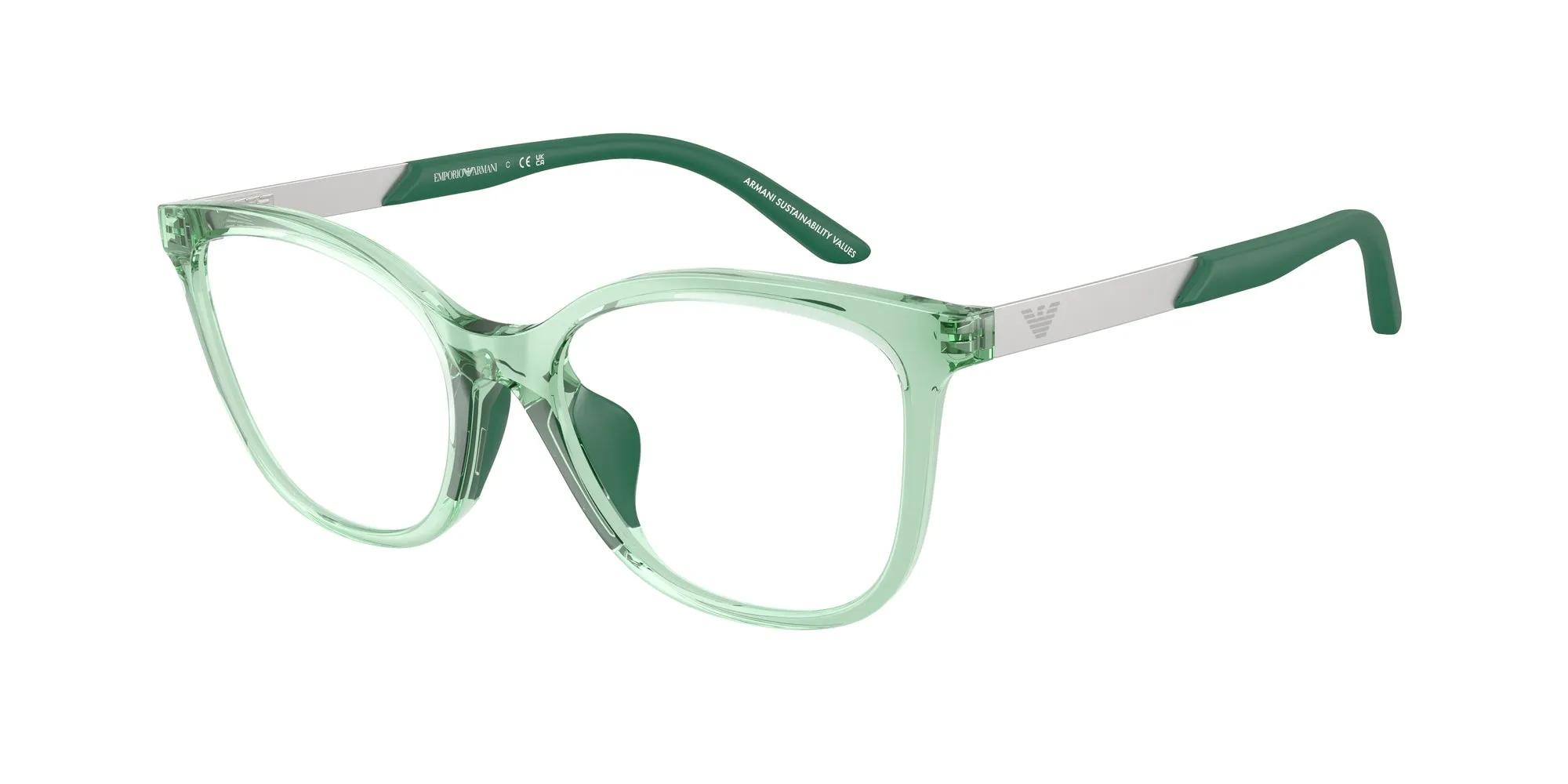 Emporio Armani EK3011U 6281 Montature da vista Iniettato Verde Farfalla Normale - immagine 1