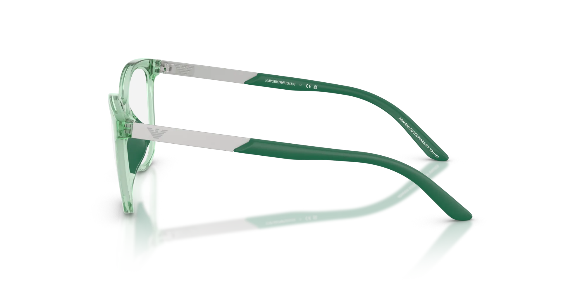 Emporio Armani EK3011U 6281 Montature da vista Iniettato Verde Farfalla Normale - immagine 4