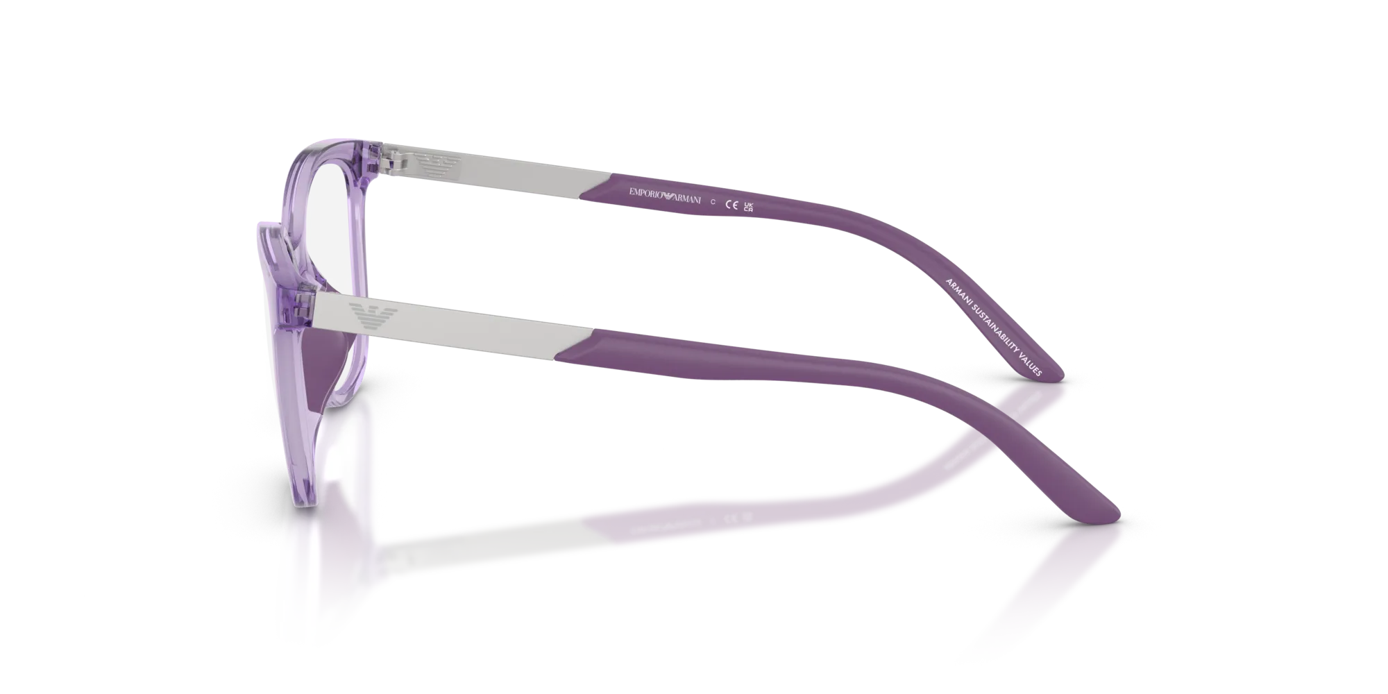 Emporio Armani EK3011U 6280 Montature da vista Iniettato Viola Farfalla Normale - immagine 4