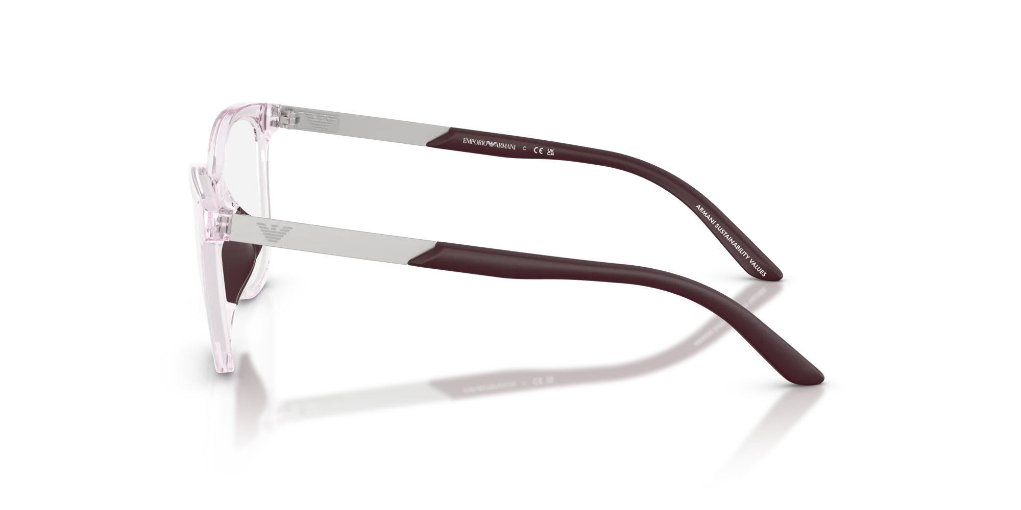 Emporio Armani EK3011U 6139 Montature da vista Iniettato Rosa Farfalla Normale - immagine 4