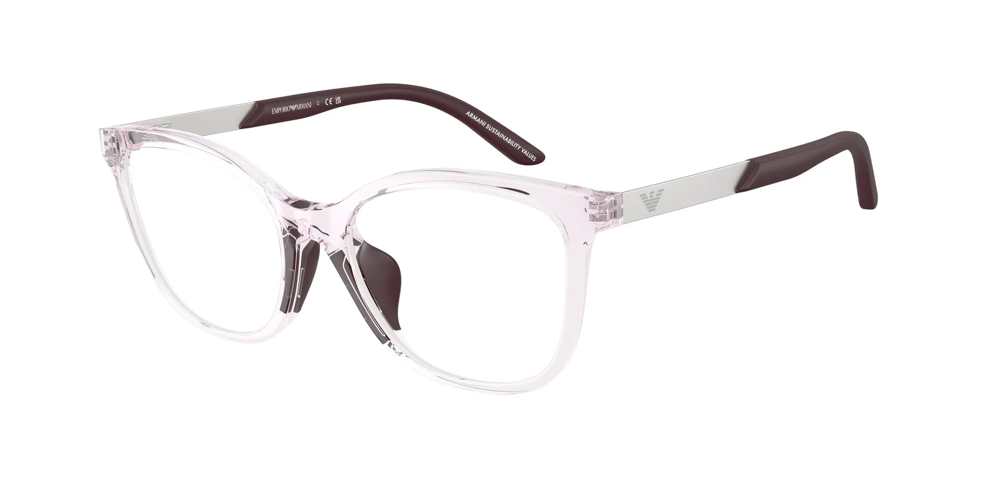 Emporio Armani EK3011U 6139 Montature da vista Iniettato Rosa Farfalla Normale - immagine 1