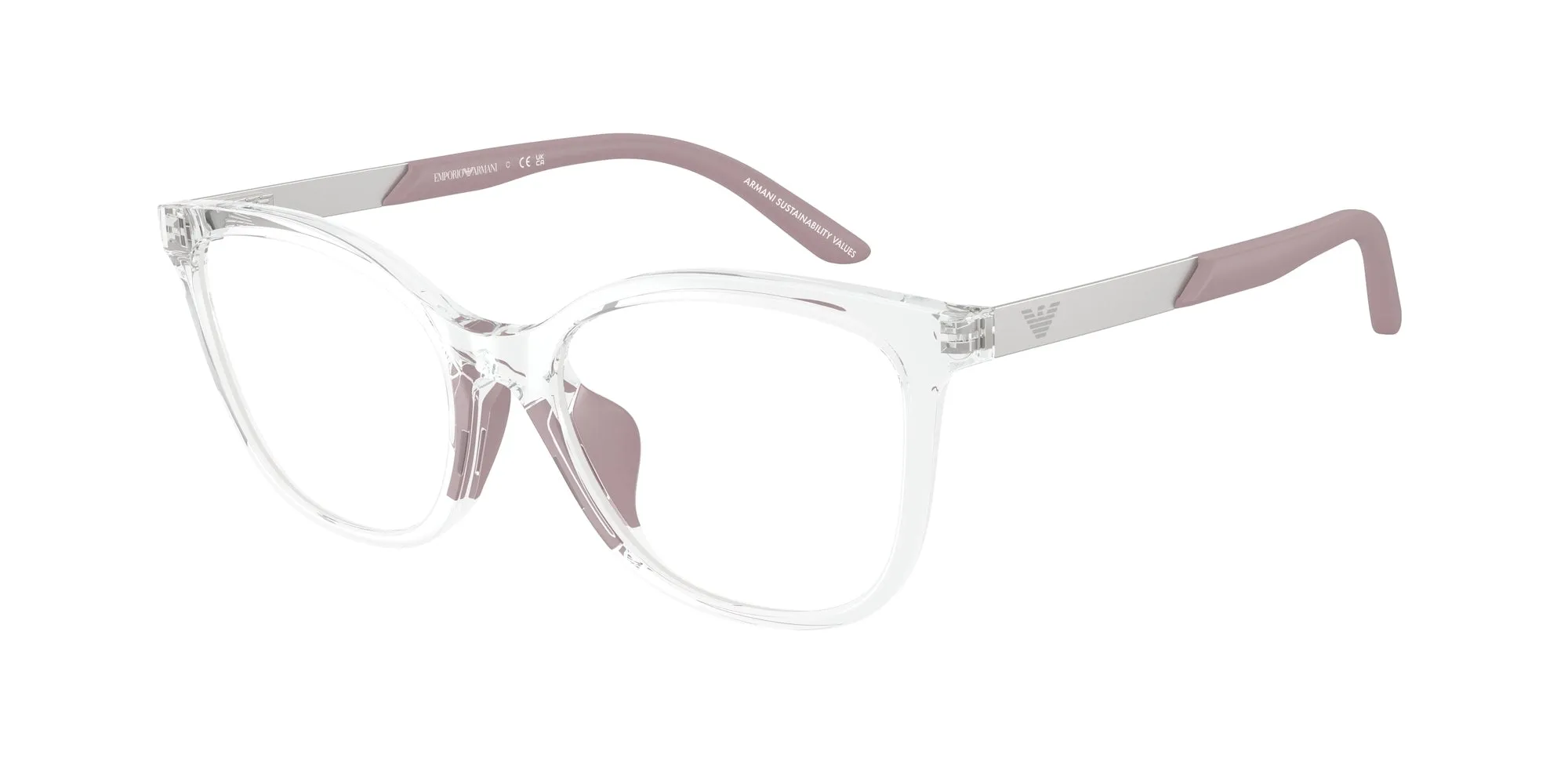 Emporio Armani EK3011U 5893 Montature da vista Iniettato Trasparente Farfalla Normale - immagine 1