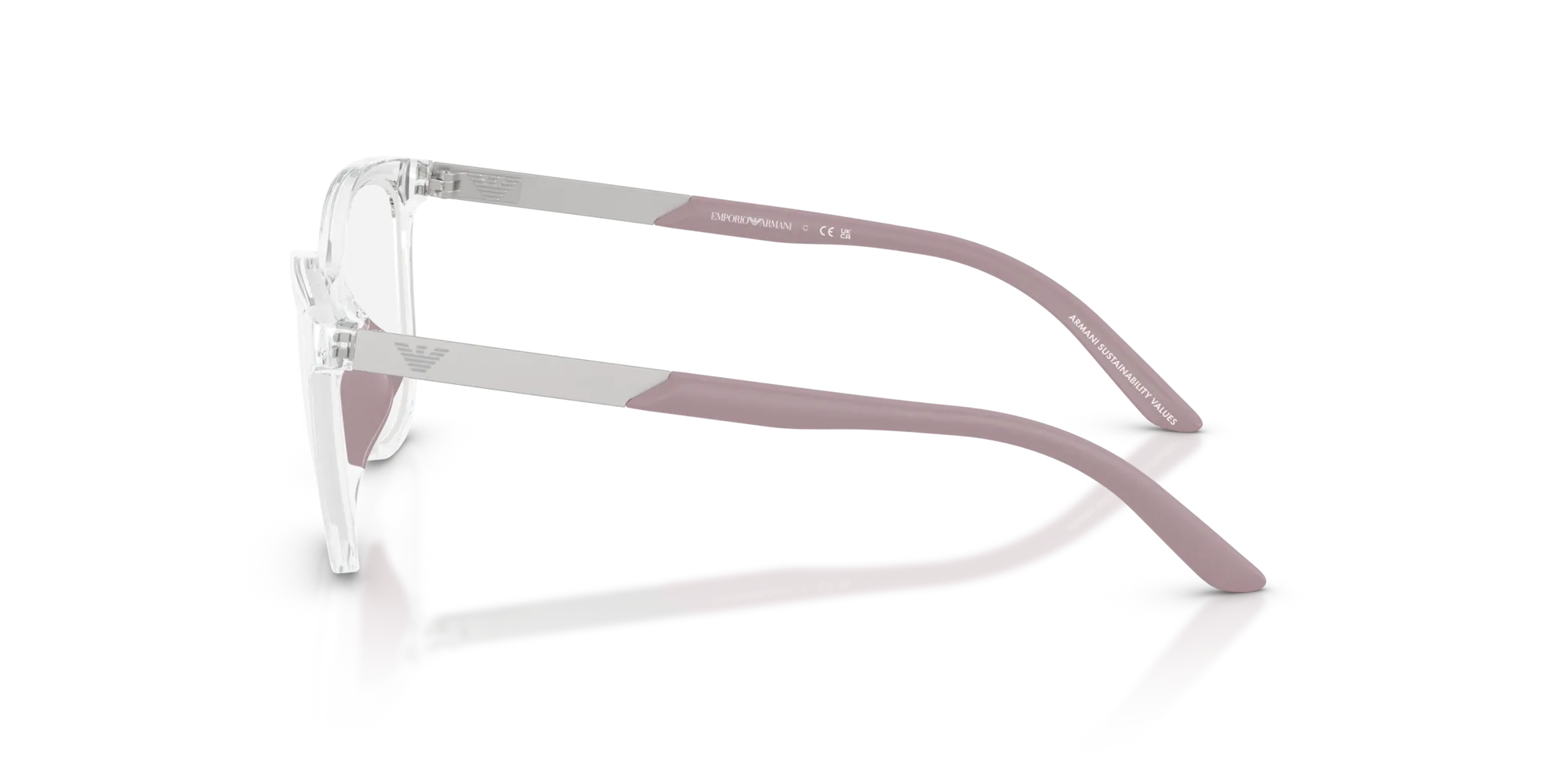 Emporio Armani EK3011U 5893 Montature da vista Iniettato Trasparente Farfalla Normale - immagine 4