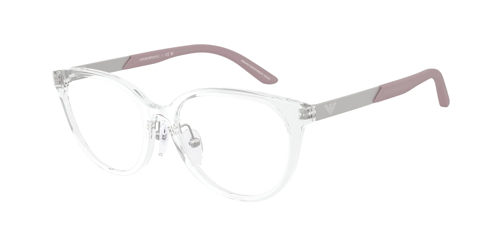 Emporio Armani EK3010 5893 Montature da vista Iniettato Trasparente Cat Eye Normale - immagine 1