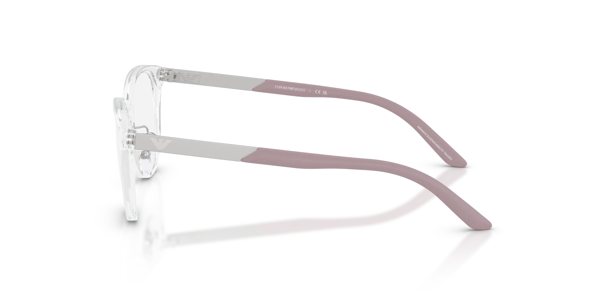 Emporio Armani EK3010 5893 Montature da vista Iniettato Trasparente Cat Eye Normale - immagine 4
