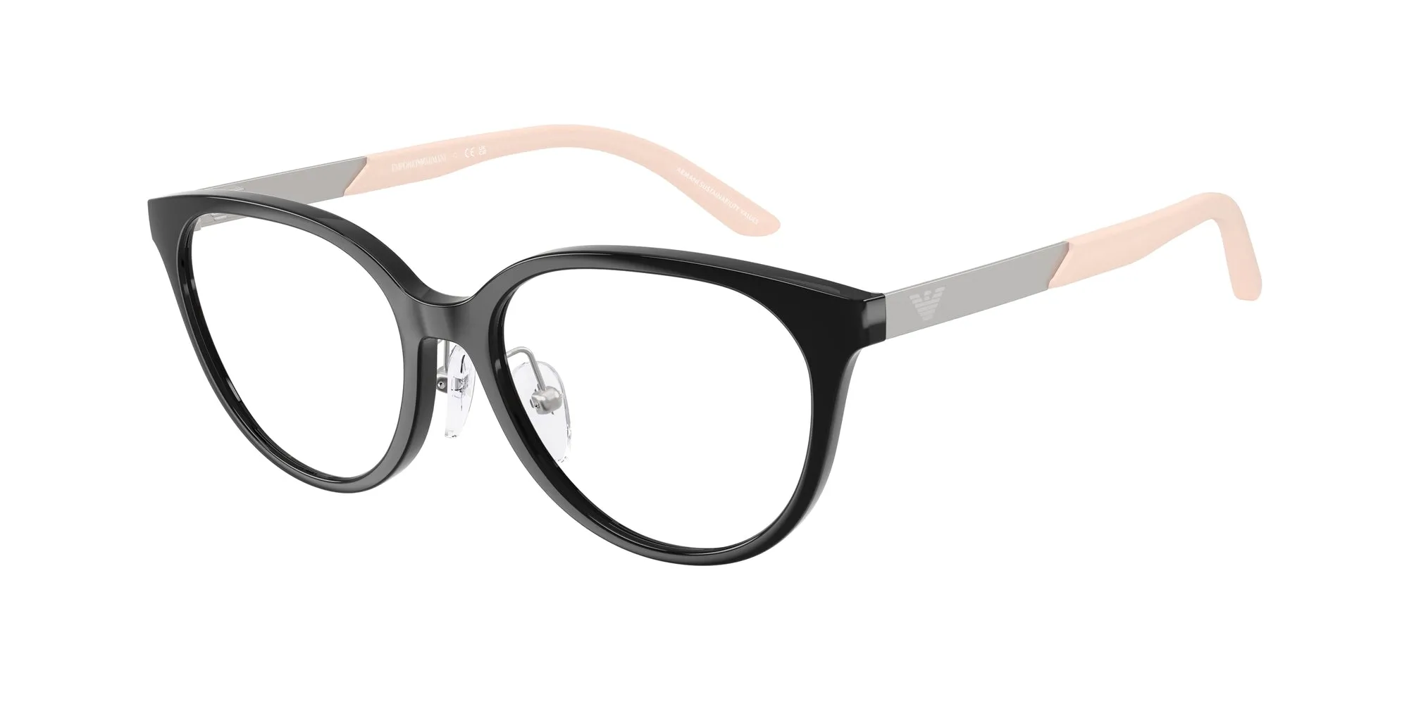Emporio Armani EK3010 5017 Montature da vista Iniettato Nero Cat Eye Normale - immagine 1