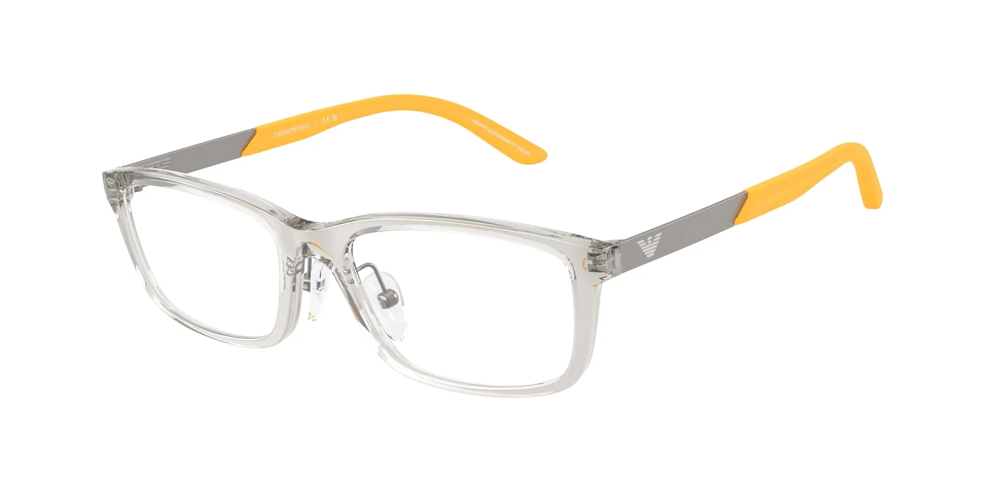 Emporio Armani EK3009 6279 Montature da vista Iniettato Grigio Squadrata Normale - immagine 1