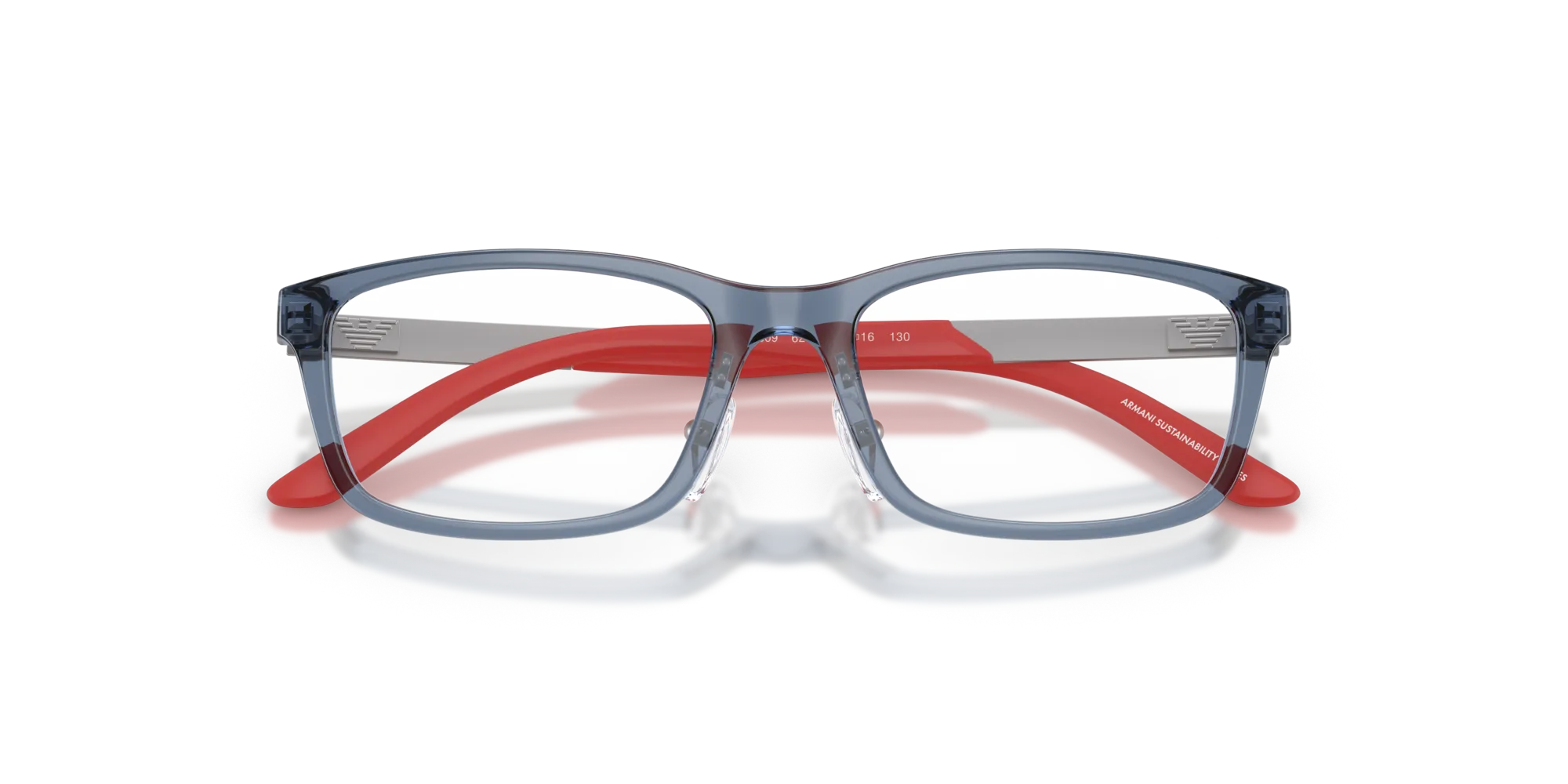 Emporio Armani EK3009 6278 Montature da vista Iniettato Blu Squadrata Normale - immagine 2