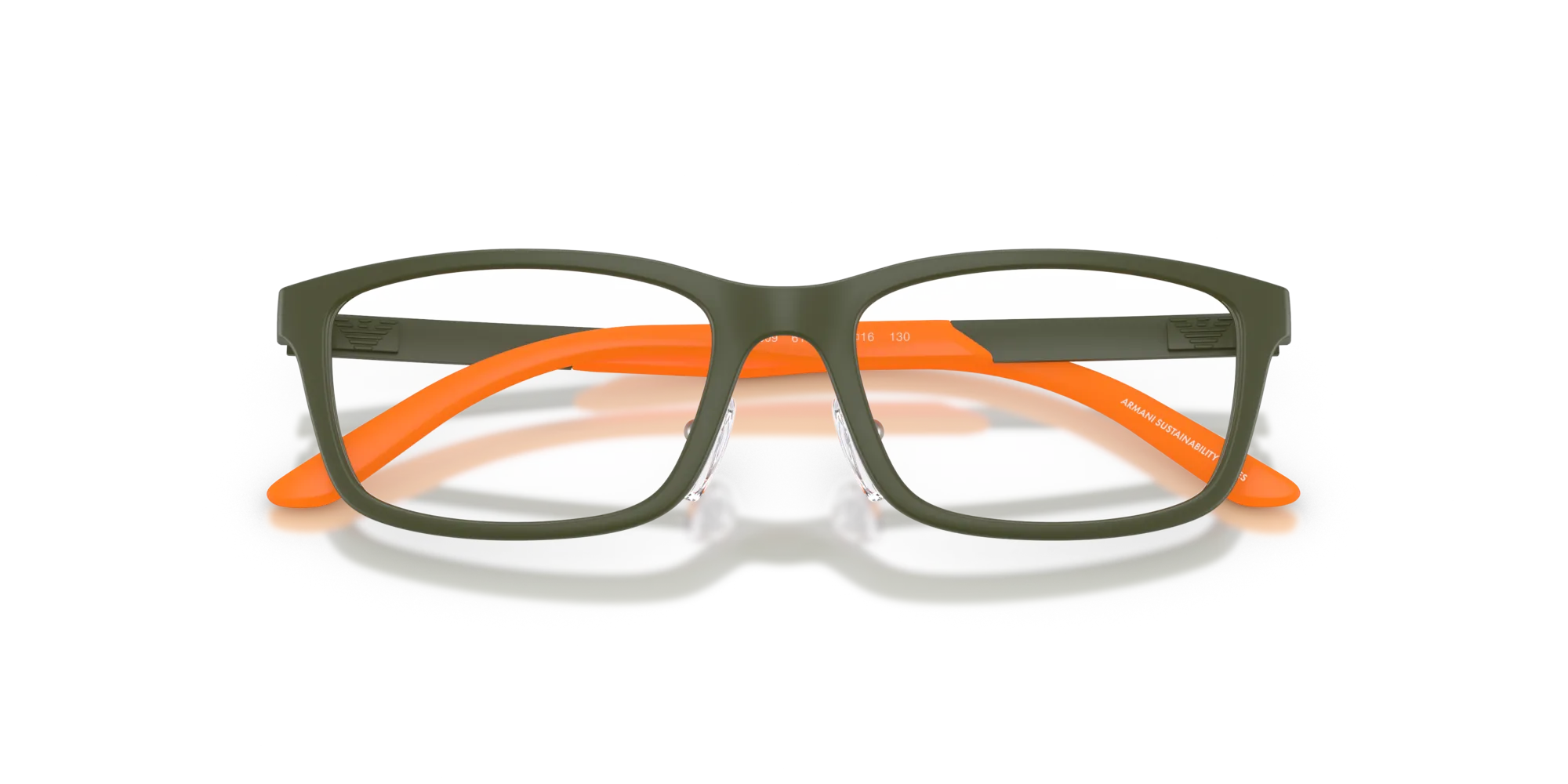 Emporio Armani EK3009 6189 Montature da vista Iniettato Verde Squadrata Normale - immagine 2