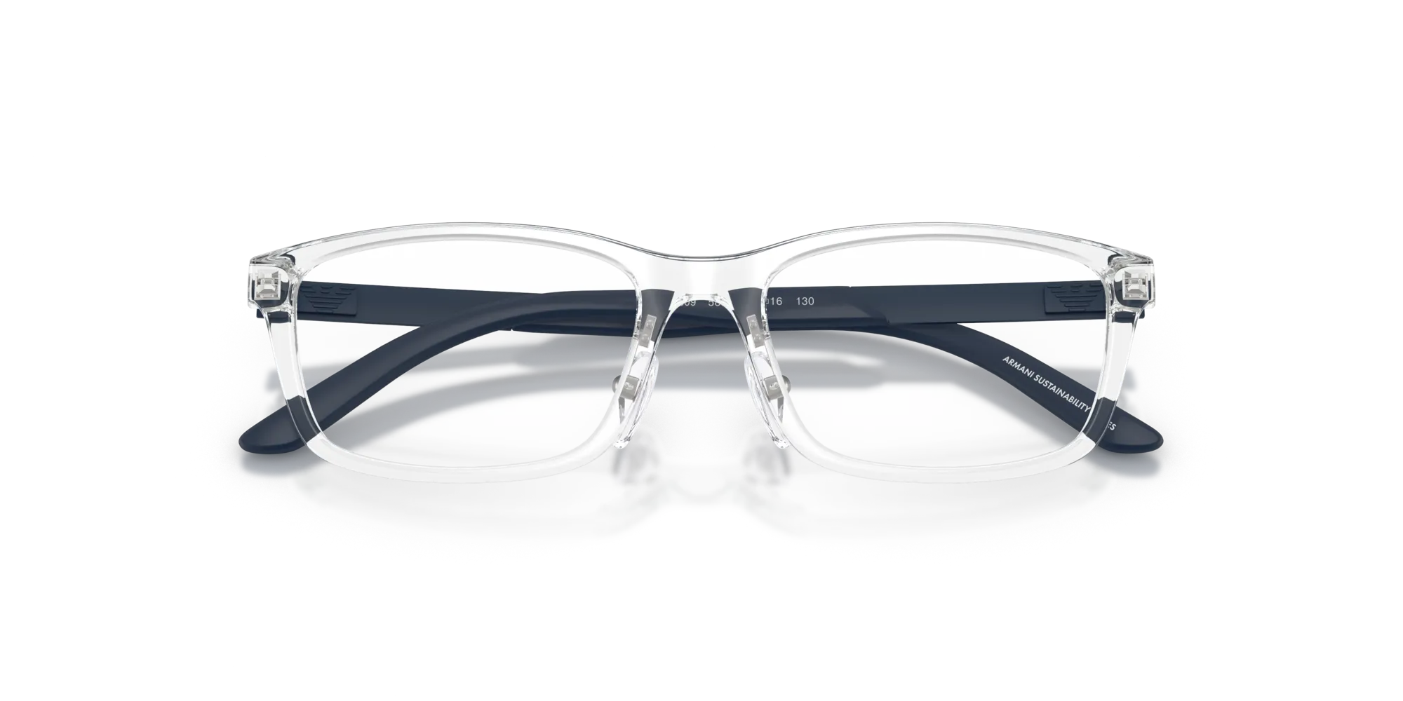 Emporio Armani EK3009 5893 Montature da vista Iniettato Trasparente Squadrata Normale - immagine 2