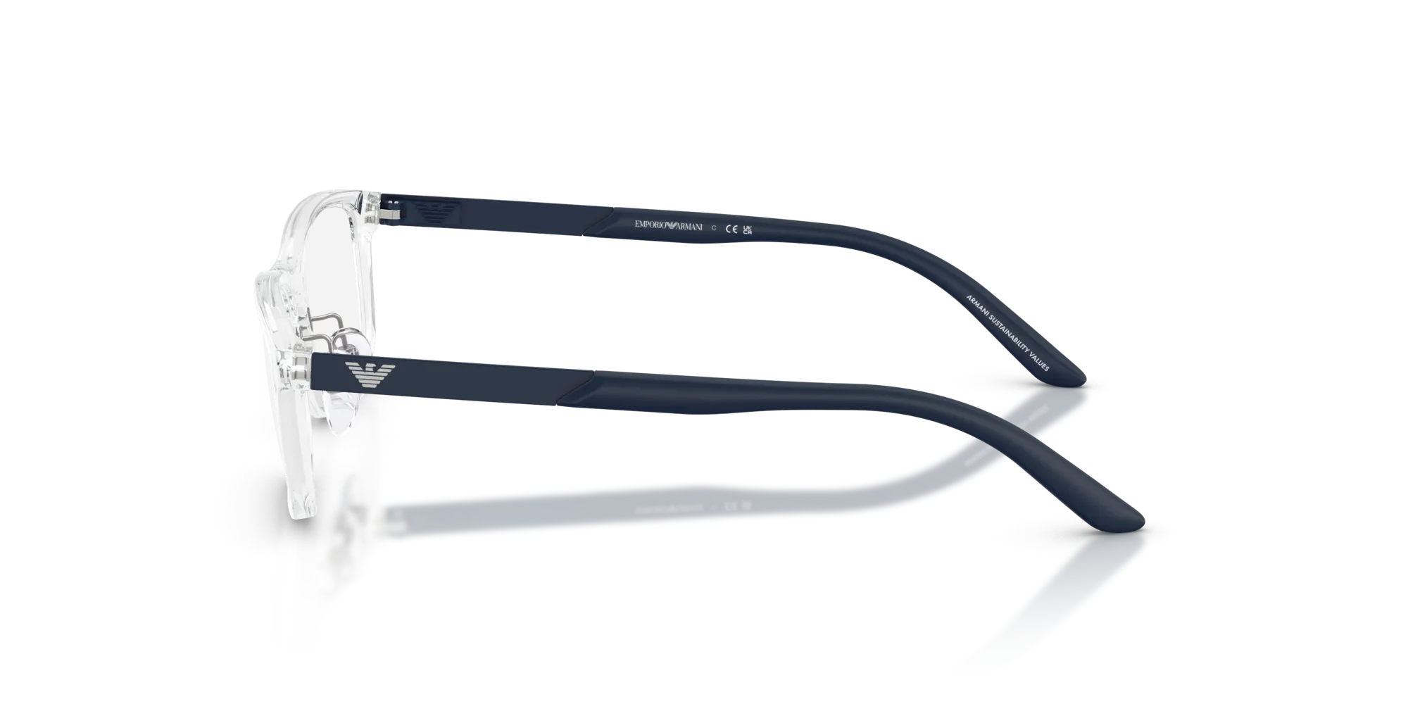 Emporio Armani EK3009 5893 Montature da vista Iniettato Trasparente Squadrata Normale - immagine 4