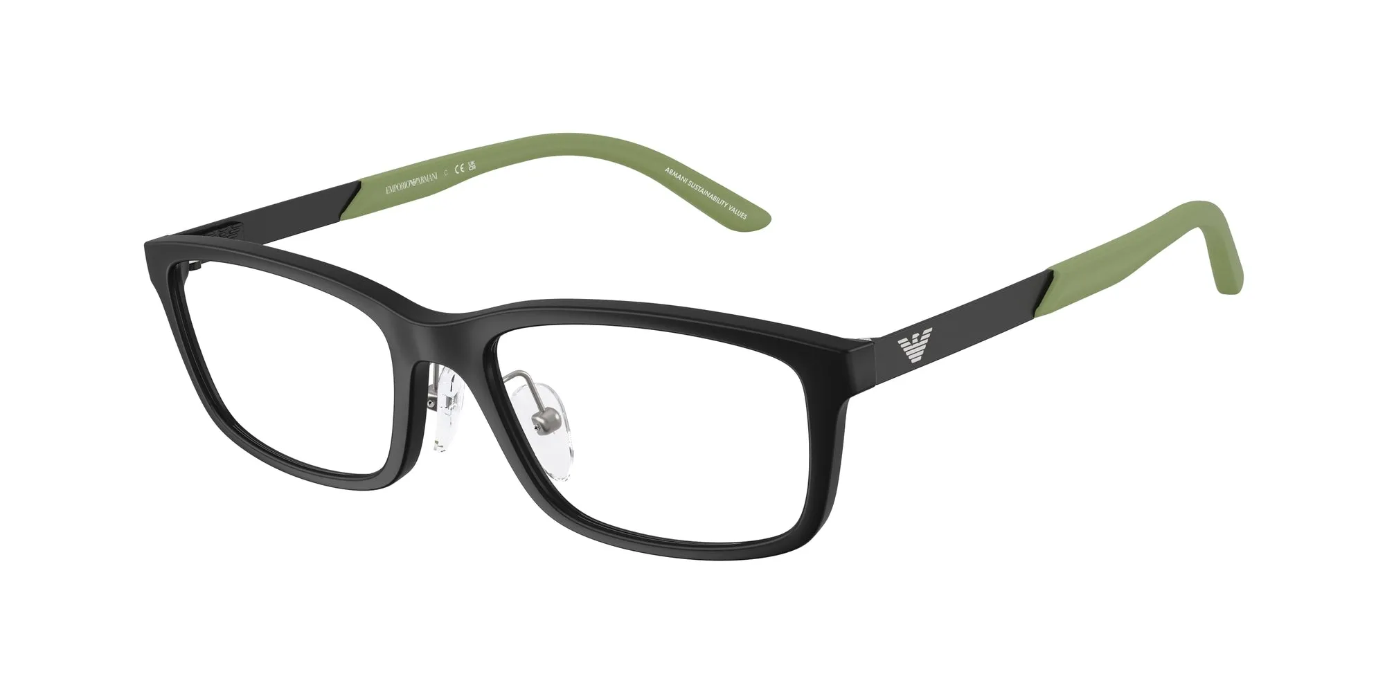 Emporio Armani EK3009 5001 Montature da vista Iniettato Nero Squadrata Normale - immagine 1