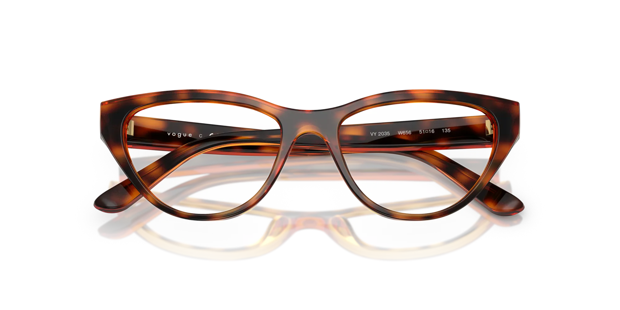VOGUE EYEWEAR VY2035 W656 Montature da vista Nylon Marrone Cat Eye Normale - immagine 2