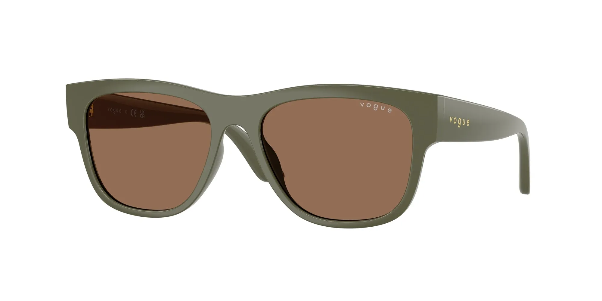 VOGUE EYEWEAR VJ2030 318573 Occhiali da sole Nylon Verde Marrone Pillow Normale - immagine 1