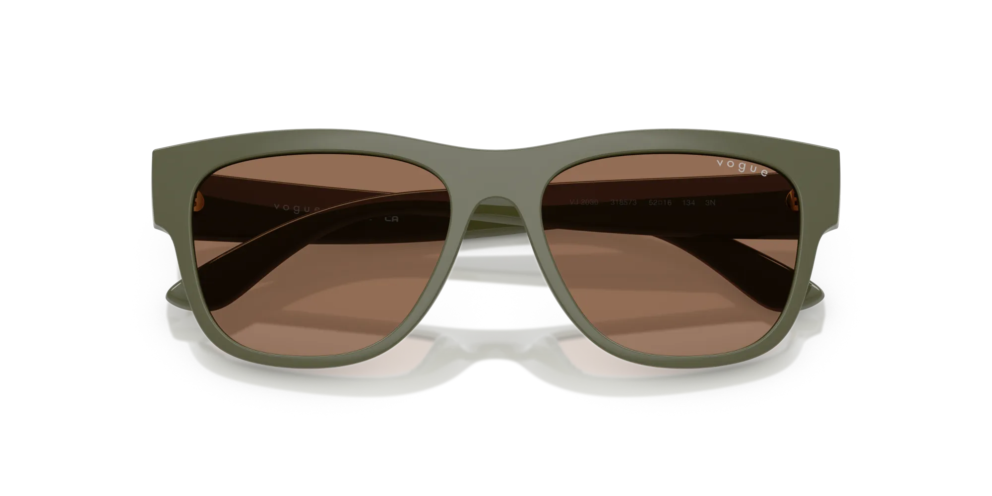 VOGUE EYEWEAR VJ2030 318573 Occhiali da sole Nylon Verde Marrone Pillow Normale - immagine 2