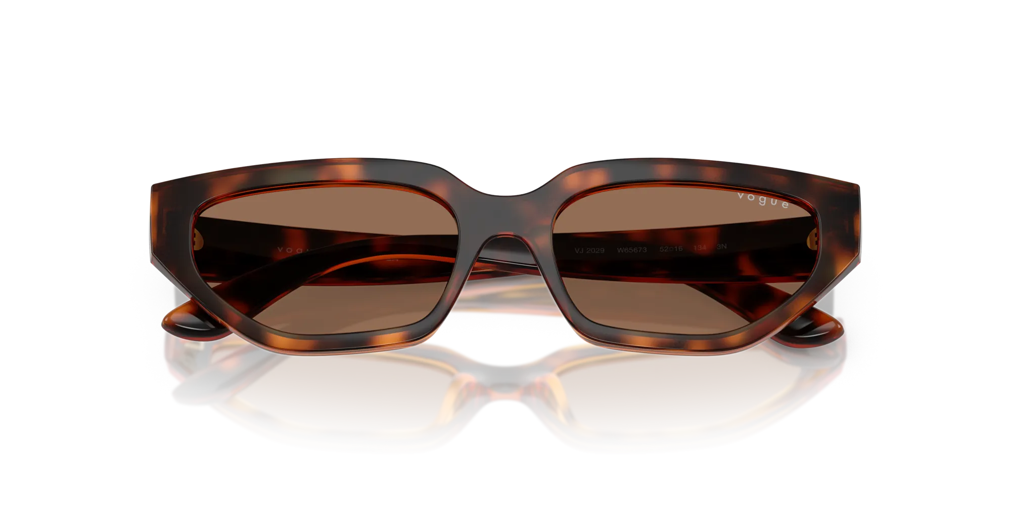 VOGUE EYEWEAR VJ2029 W65673 Occhiali da sole bambino Nylon Marrone Marrone Geometrica Normale - immagine 2