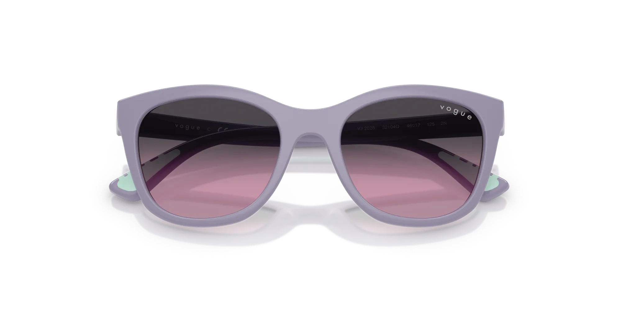 VOGUE EYEWEAR VJ2028 32104Q Occhiali da sole bambino Nylon Viola Grigio Pantos Normale Sfumato - immagine 2