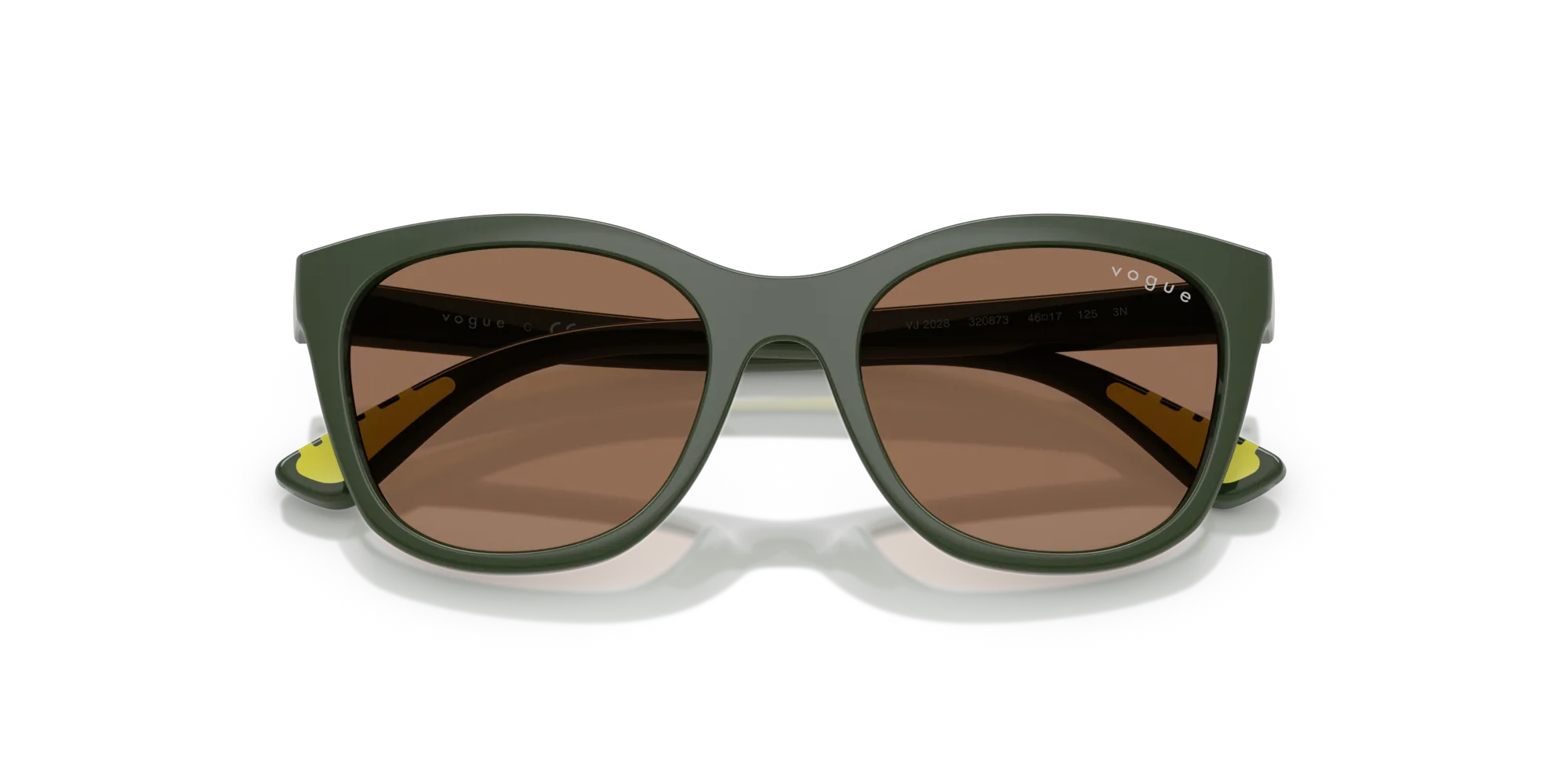 VOGUE EYEWEAR VJ2028 320873 Occhiali da sole Nylon Verde Marrone Pantos Normale - immagine 2