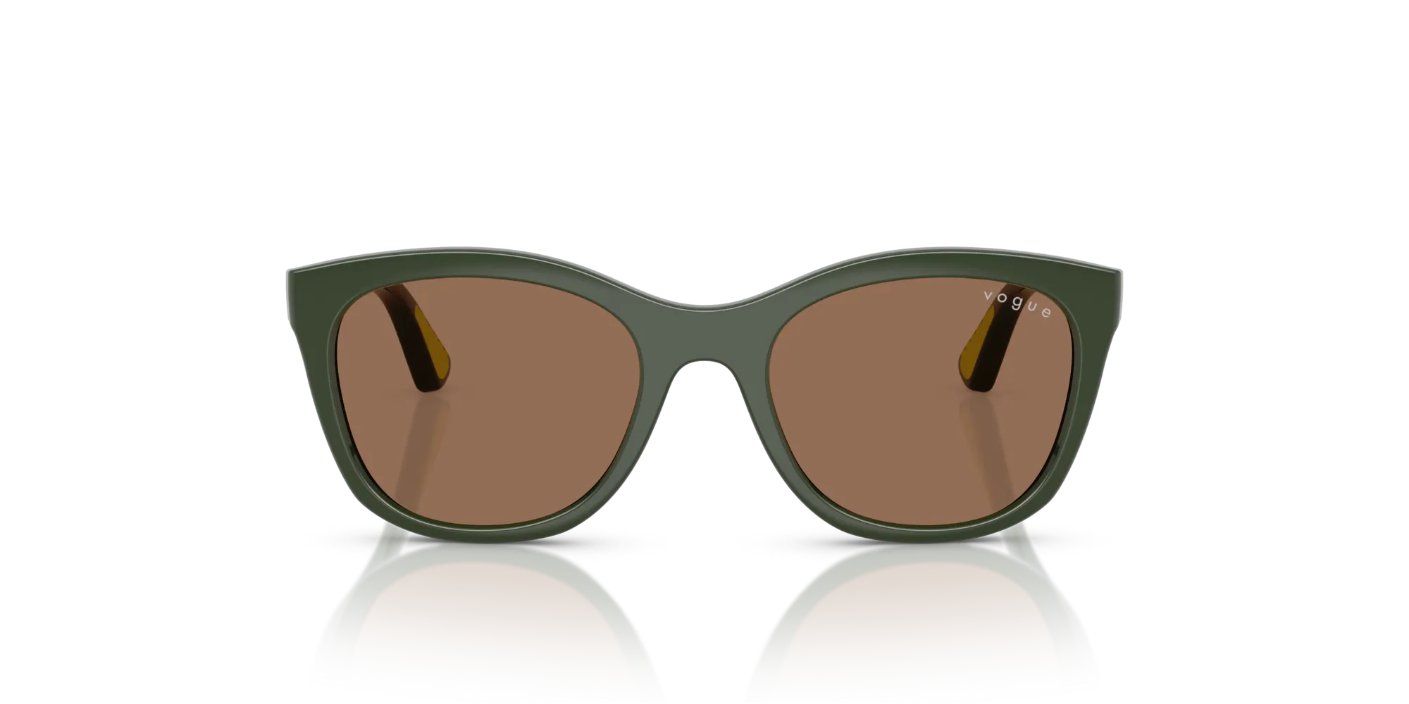 VOGUE EYEWEAR VJ2028 320873 Occhiali da sole Nylon Verde Marrone Pantos Normale - immagine 3