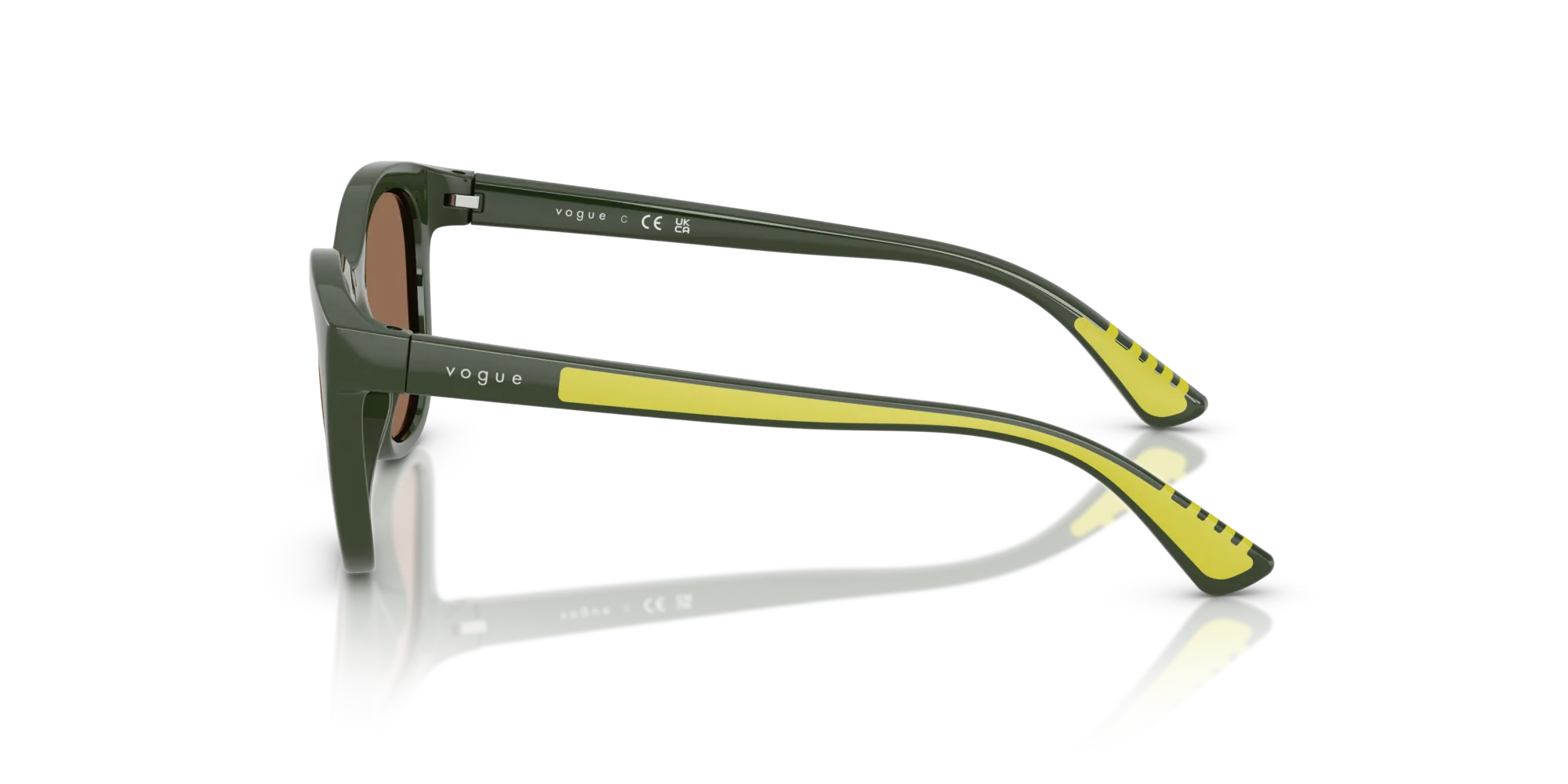 VOGUE EYEWEAR VJ2028 320873 Occhiali da sole Nylon Verde Marrone Pantos Normale - immagine 4