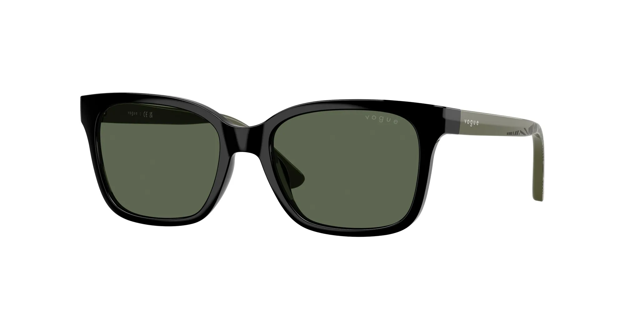 VOGUE EYEWEAR VJ2027 W44/71 Occhiali da sole bambino Nylon Nero Verde Squadrata Normale - immagine 1