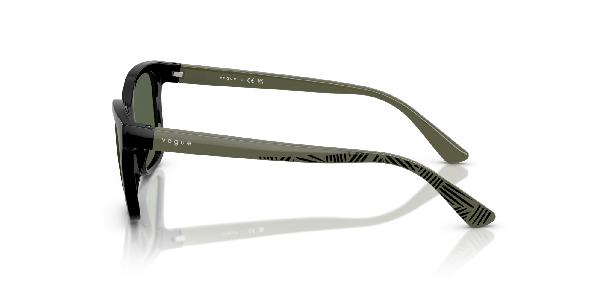 VOGUE EYEWEAR VJ2027 W44/71 Occhiali da sole bambino Nylon Nero Verde Squadrata Normale - immagine 4