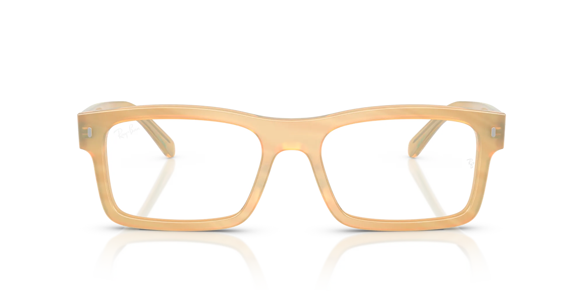 Ray - Ban RX5435 8383 Montature da vista Acetato Marrone Trasparente Squadrata Normale - immagine 3