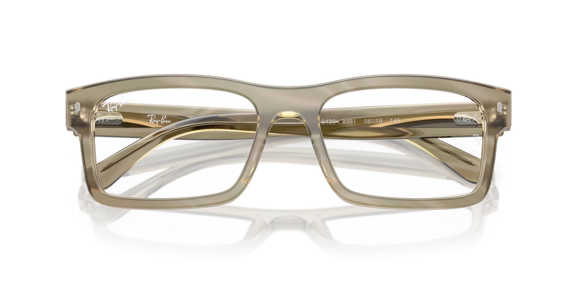 Ray - Ban RX5435 8381 Montature da vista Acetato Grigio Trasparente Squadrata Normale - immagine 2