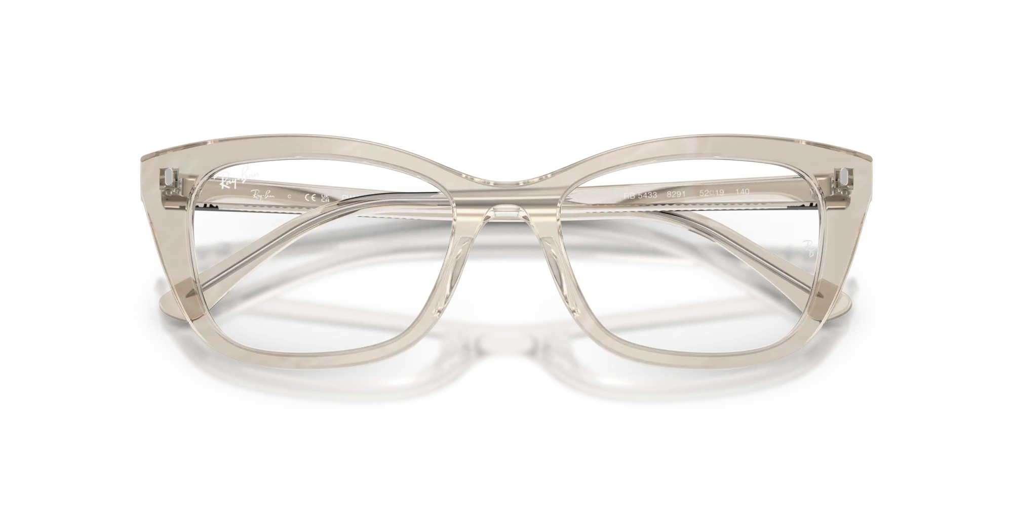 Ray - Ban RX5433 8291 Montature da vista Acetato Grigio Trasparente Pillow Normale - immagine 2
