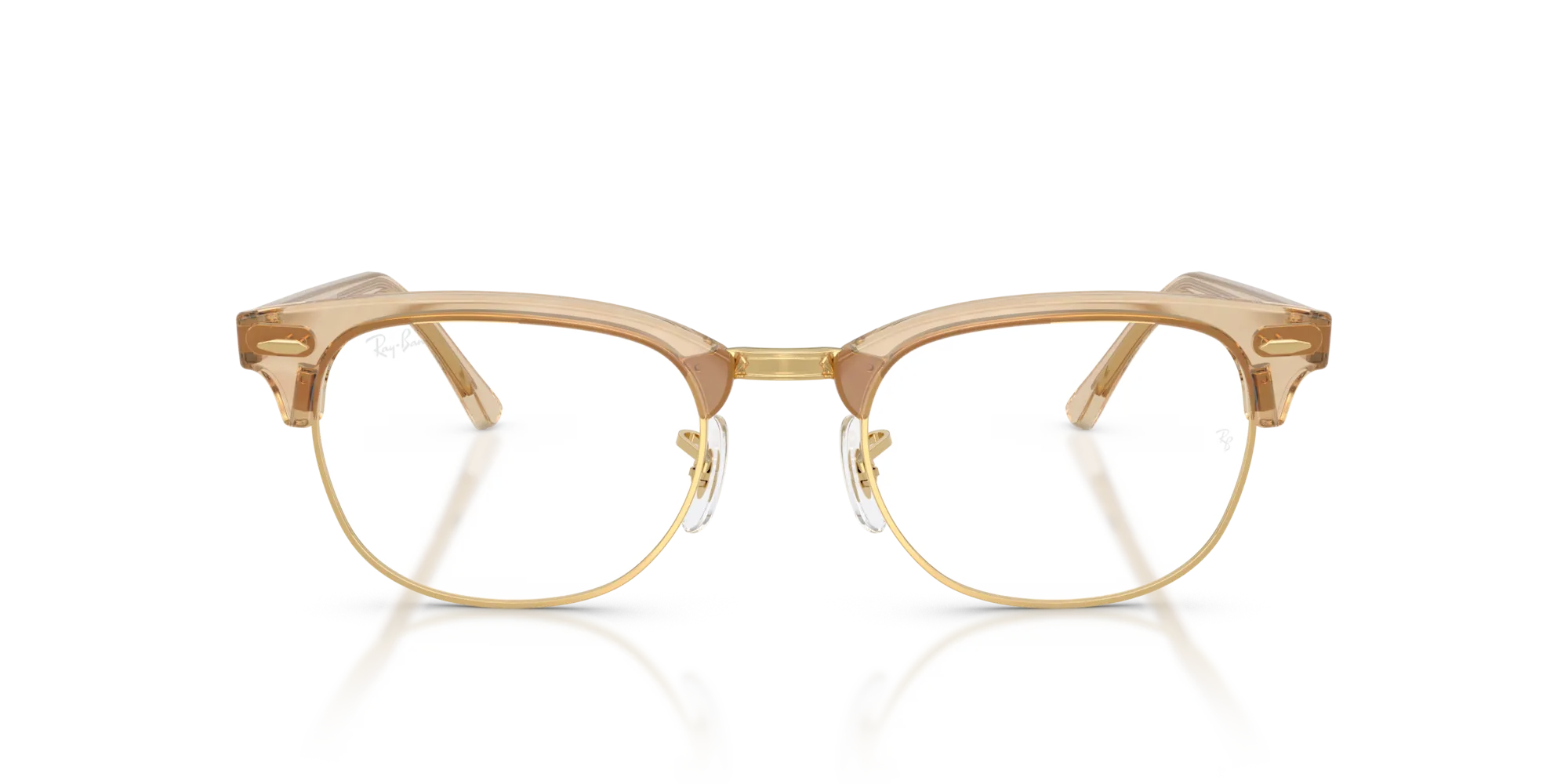 Ray - Ban RX5154 CLUBMASTER 8294 Montature da vista Acetato Marrone Trasparente Squadrata Normale - immagine 3