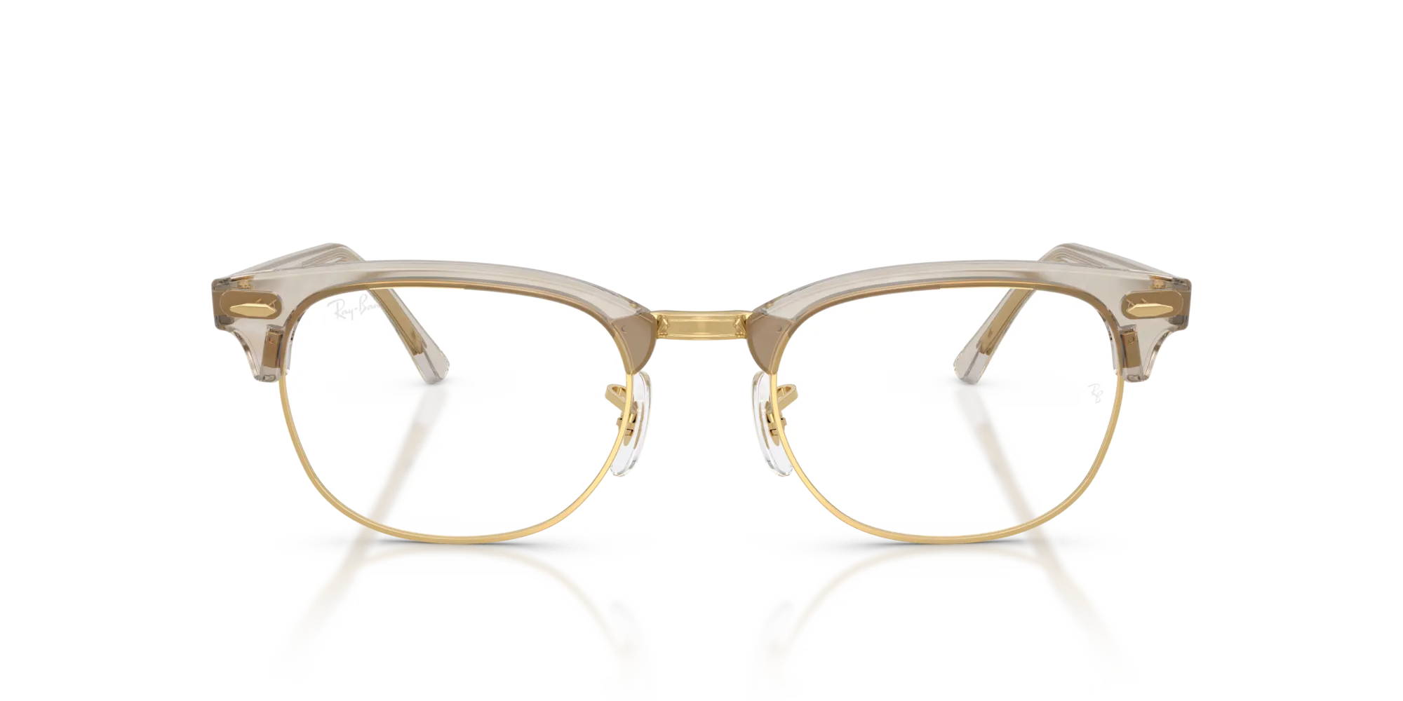 Ray - Ban RX5154 CLUBMASTER 8291 Montature da vista Acetato Grigio Trasparente Squadrata Normale - immagine 3