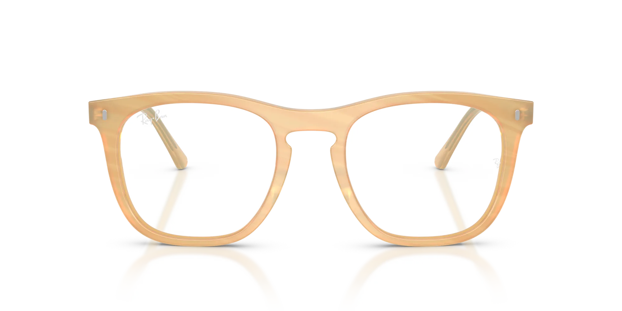 Ray - Ban RX2210V 8383 Montature da vista Acetato Marrone Trasparente Squadrata Normale - immagine 3