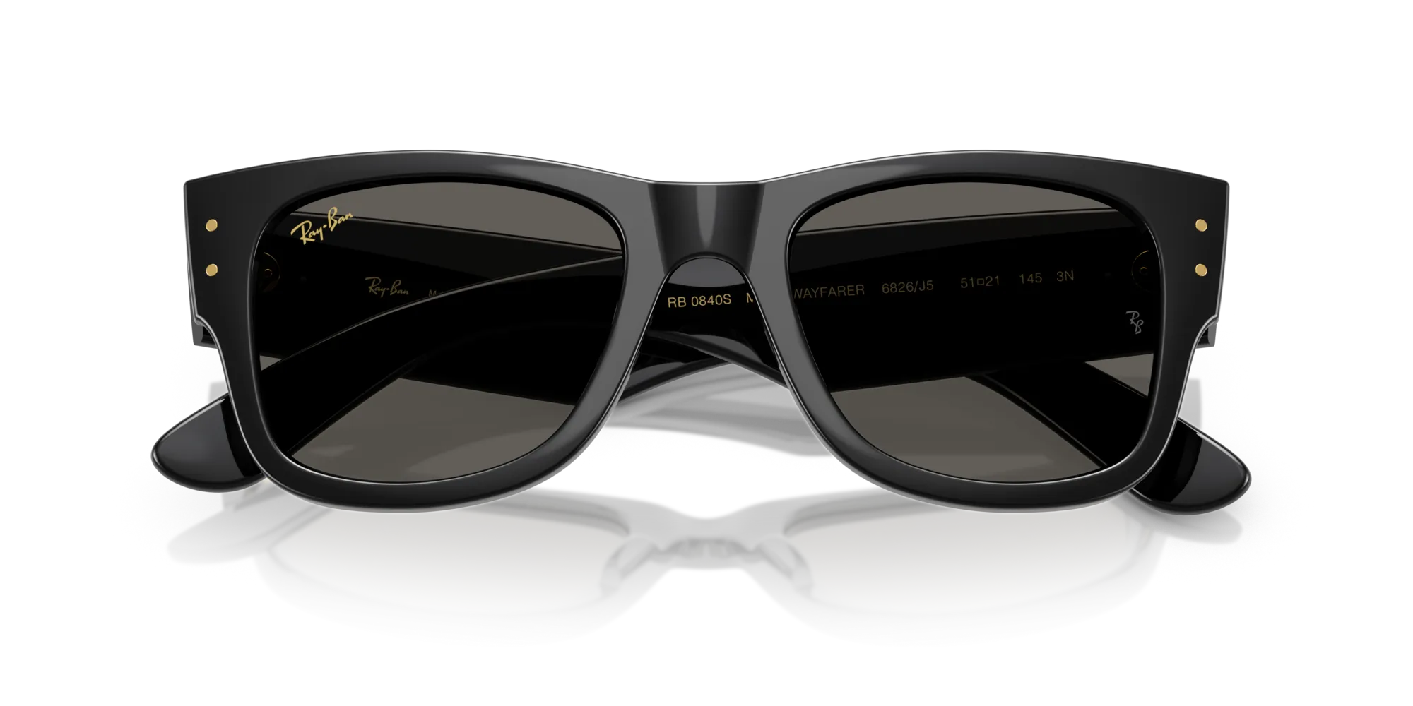 Ray - Ban A$AP ROCKY RB0840S MEGA WAYFARER 6826J5 Occhiali da sole Acetato Nero Squadrata Normale - immagine 2
