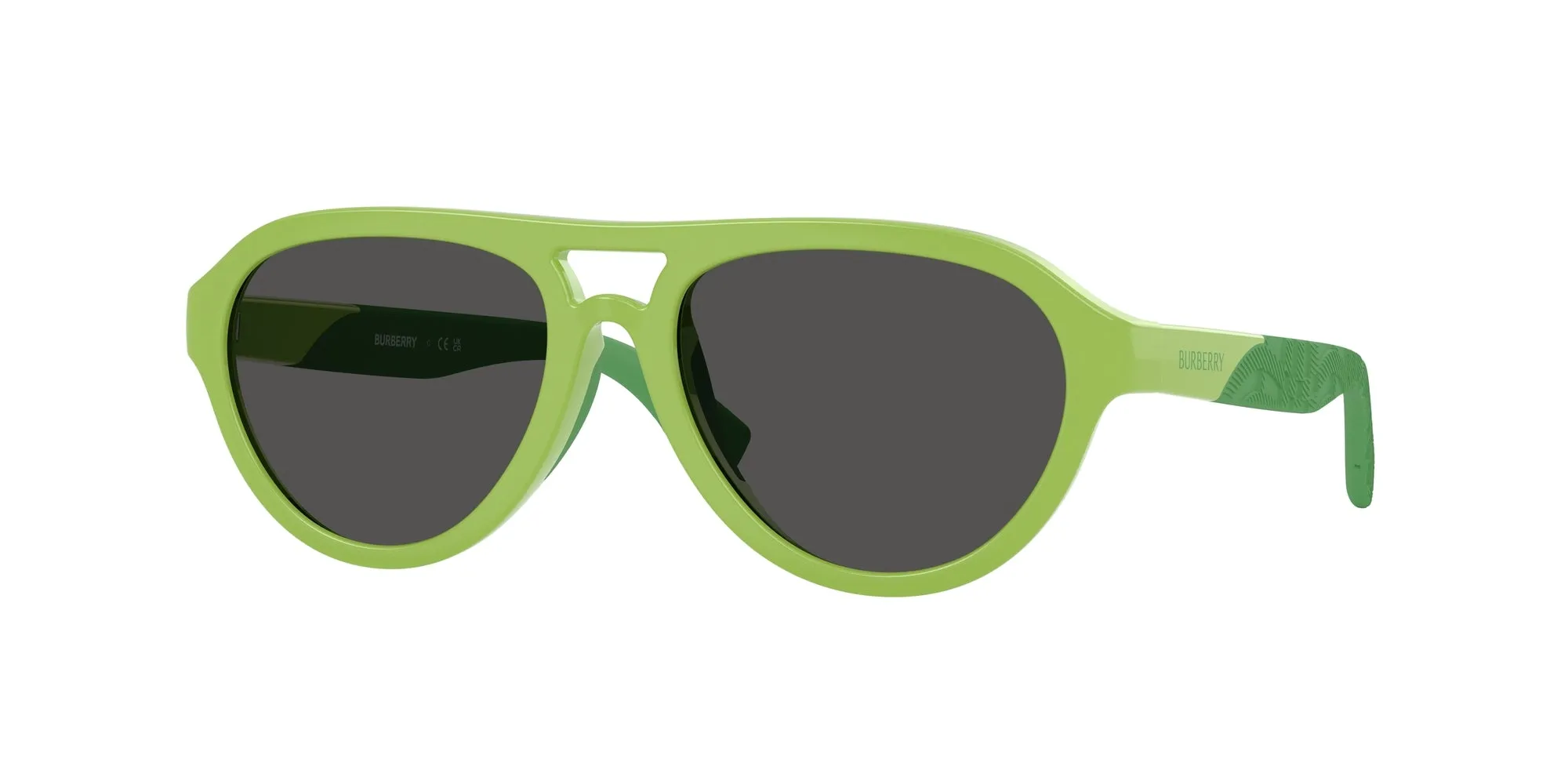 Burberry JB4005U 418287 Occhiali da sole Iniettato Verde Grigio Pilot Normale - immagine 1