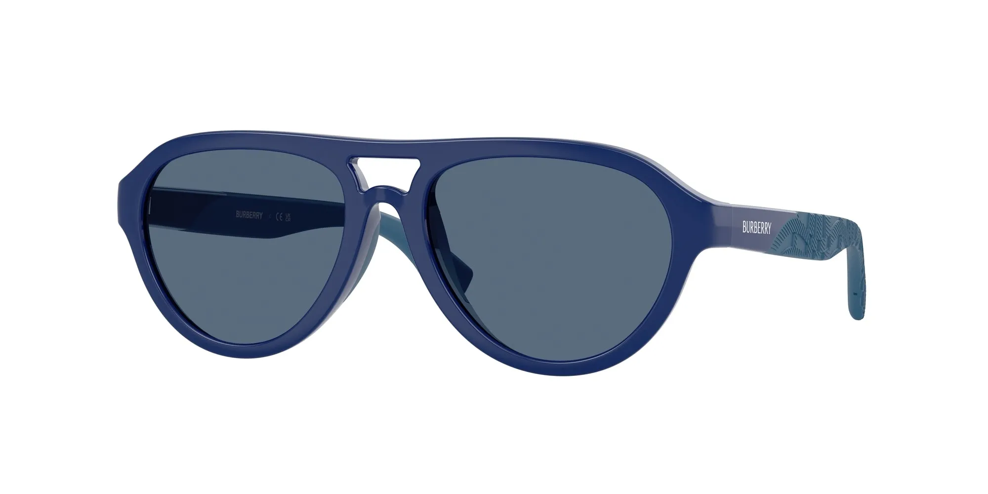 Burberry JB4005U 412980 Occhiali da sole Iniettato Blu Blu Pilot Normale - immagine 1