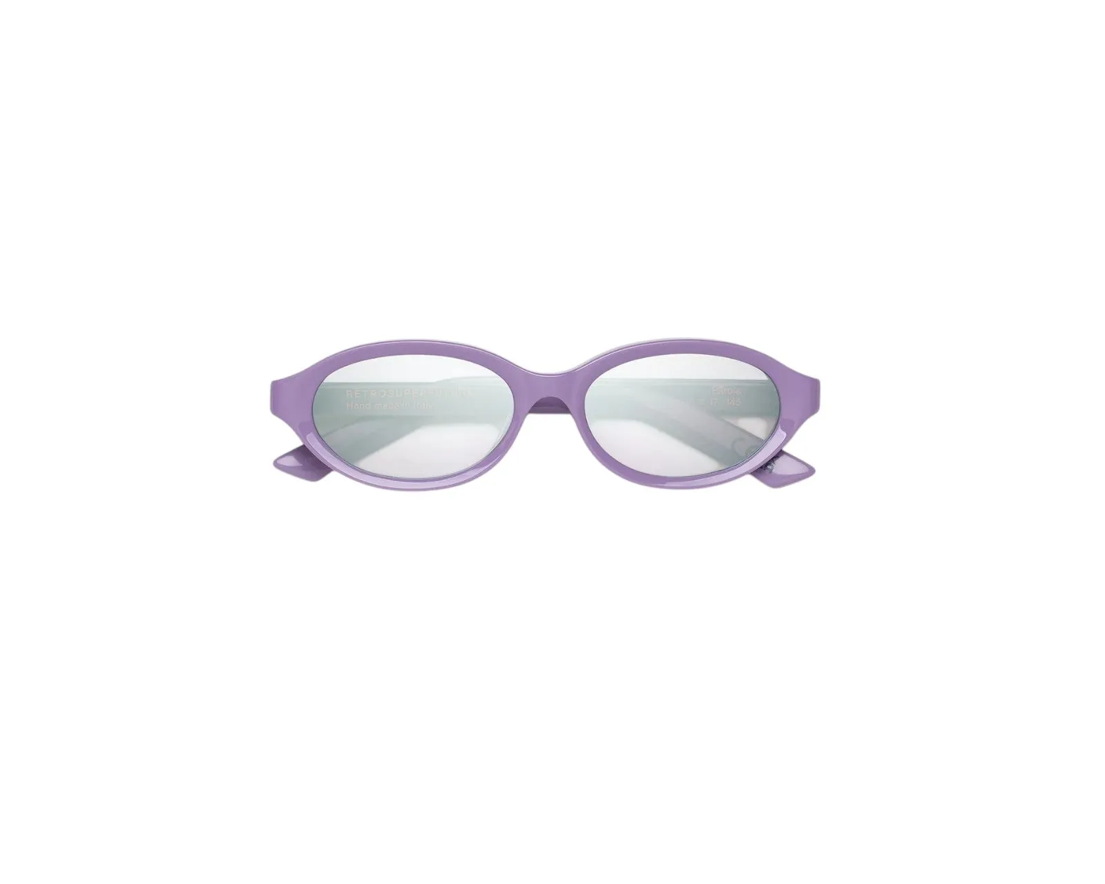 Retrosuperfuture 0HJ PAROLA CARAMELLA Occhiali da sole Acetato Viola Argento Geometrica Normale Flash - immagine 2