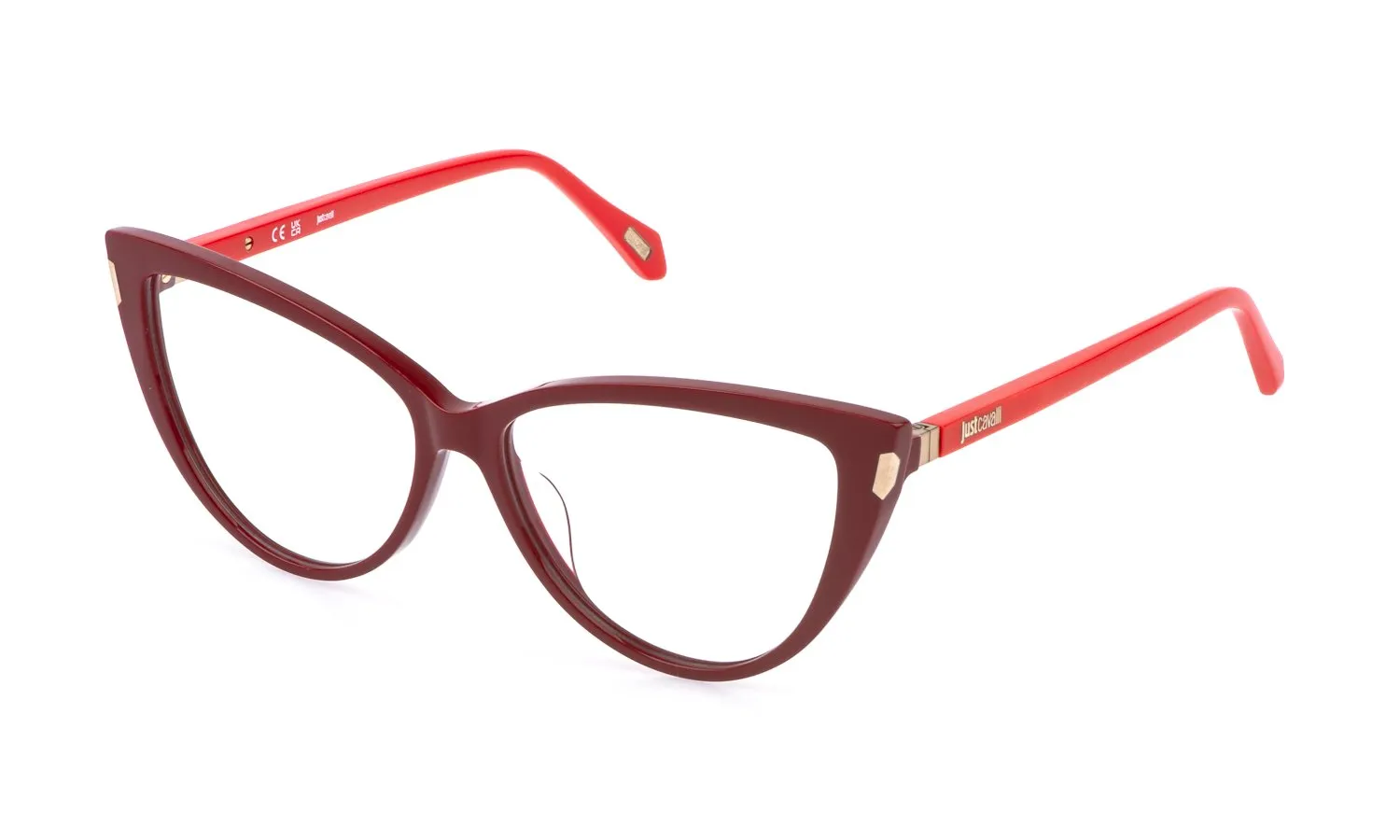 Just Cavalli VJC126 0U17 Montature da vista Acetato Rosso Farfalla - immagine 1