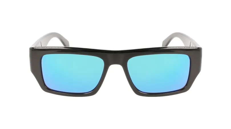 Calvin Klein CKJ22635S 001 Occhiali da sole Plastica Nero Grigio Squadrata Specchiate - immagine 2