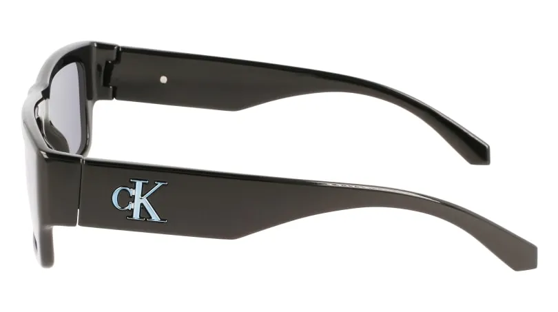 Calvin Klein CKJ22635S 001 Occhiali da sole Plastica Nero Grigio Squadrata Specchiate - immagine 3