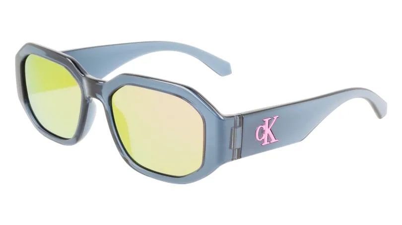 Calvin Klein CKJ22633S 405 Occhiali da sole Plastica Blu Grigio Squadrata Specchiate - immagine 1